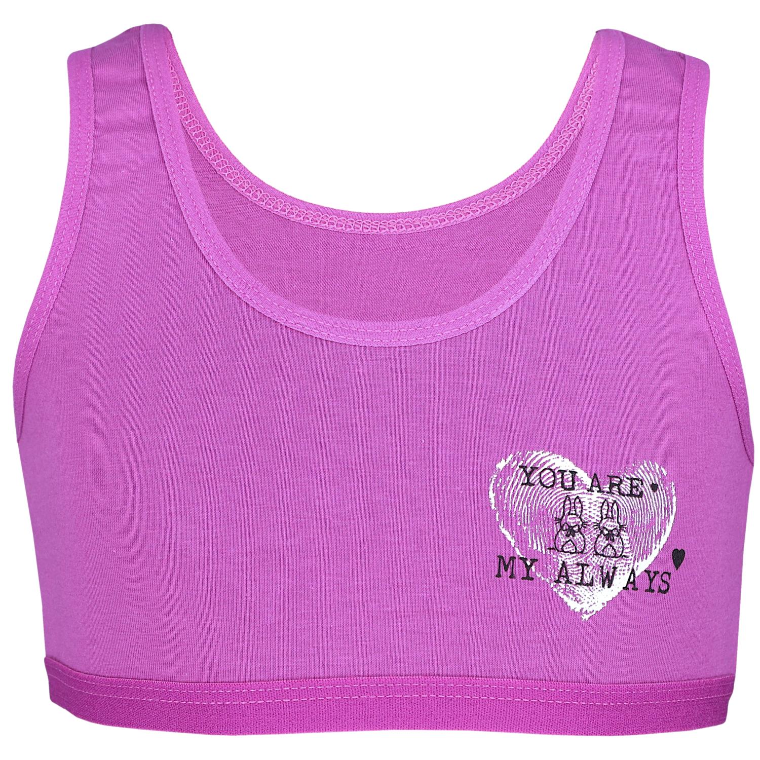 Mädchen Bustier breite Träger- 5er Set