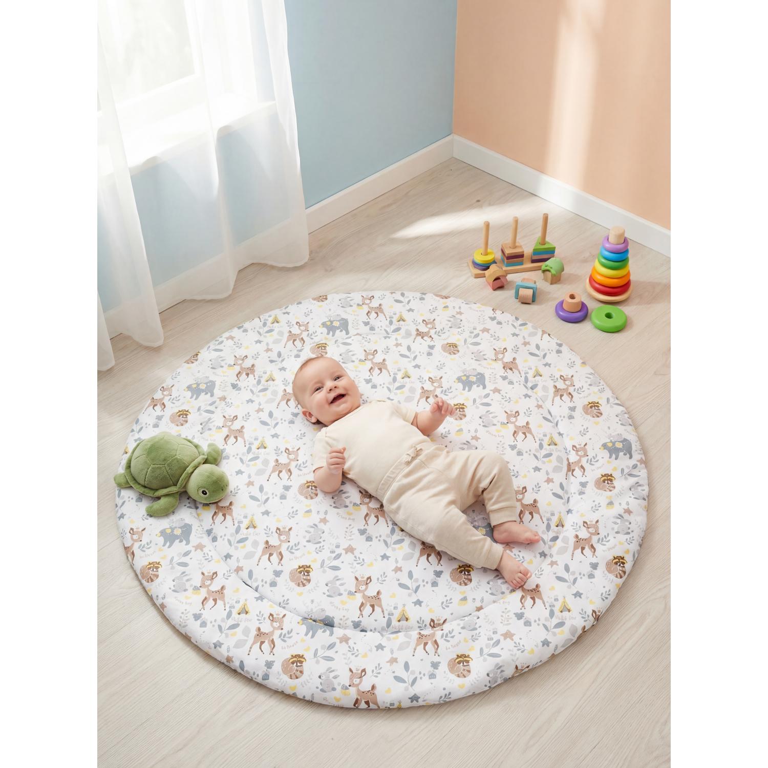 Gepolsterte XXL Krabbeldecke 120 x 120 cm