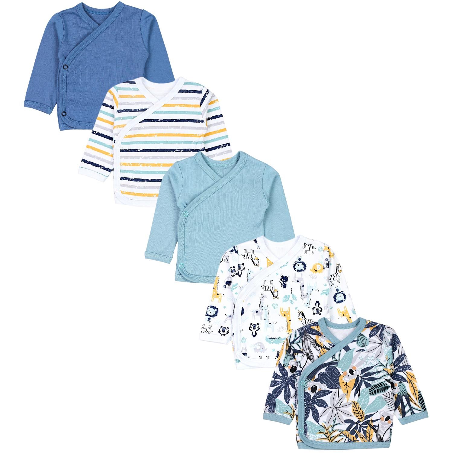 Baby Langarm Wickelshirt - 5er Set