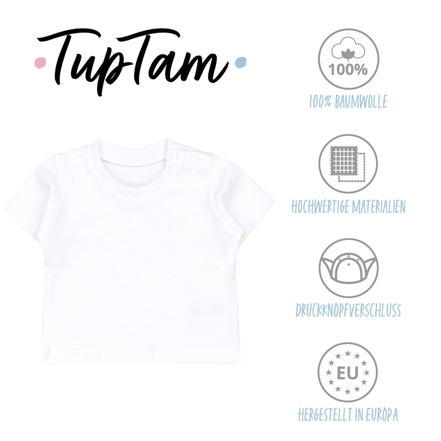 Kurzarm-Shirt mit Aufdruck - 5er Set