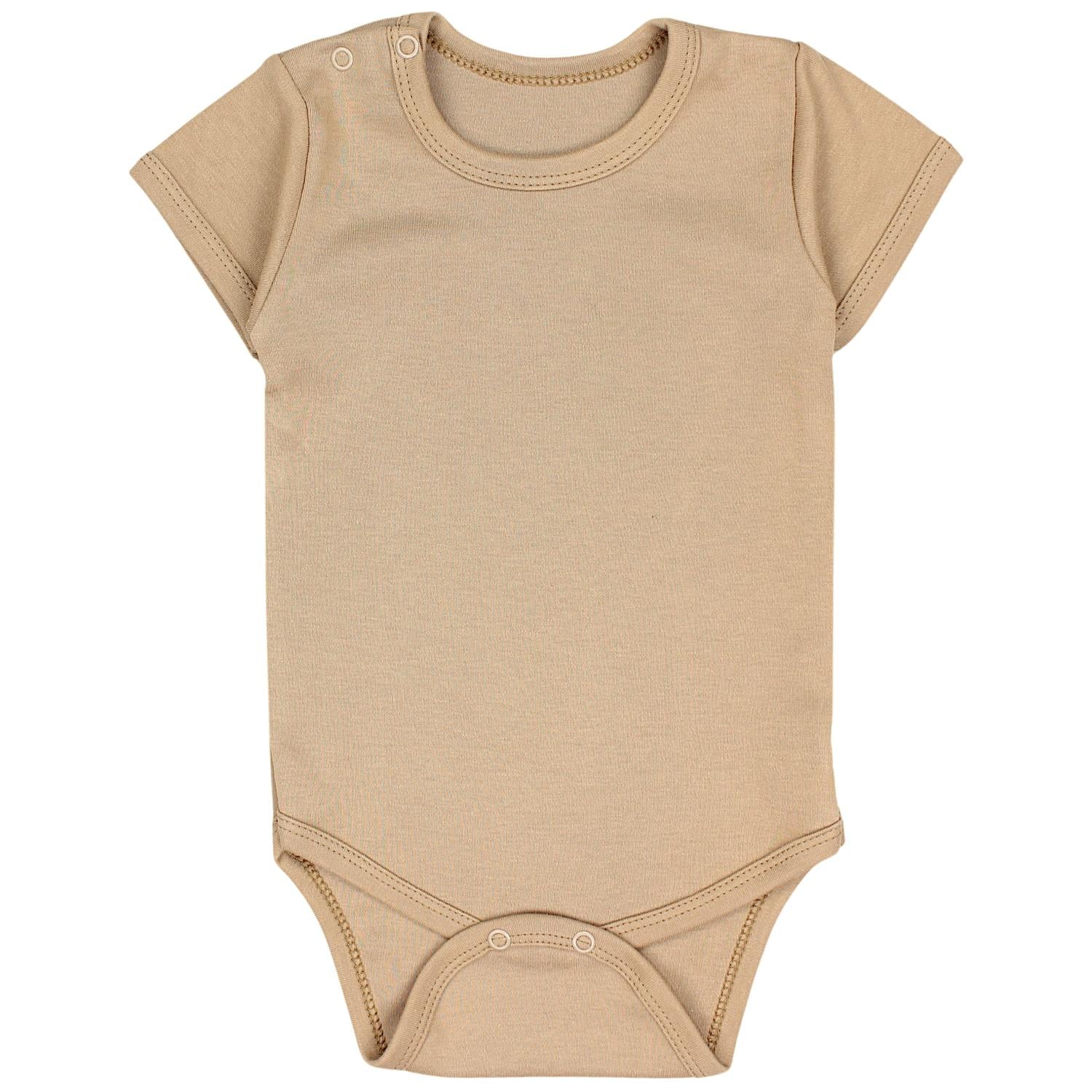 Baby Body Kurzarm Unifarben - 5er Set