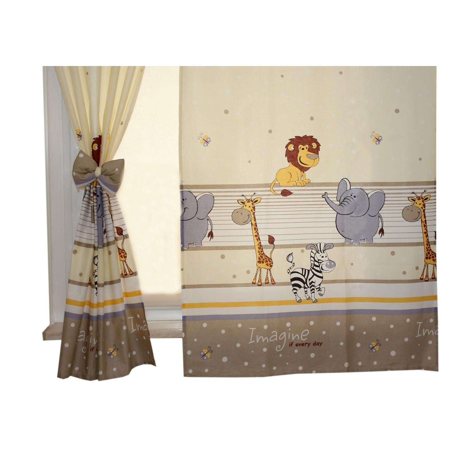 Vorhänge/Gardinen mit Schleifen 2er Set