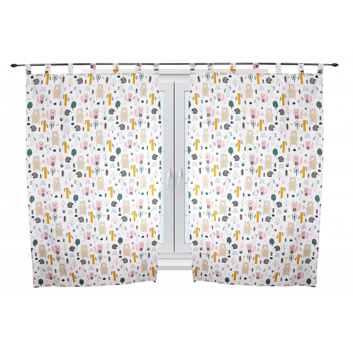 Vorhänge/Gardinen mit Schleifen 2er Set