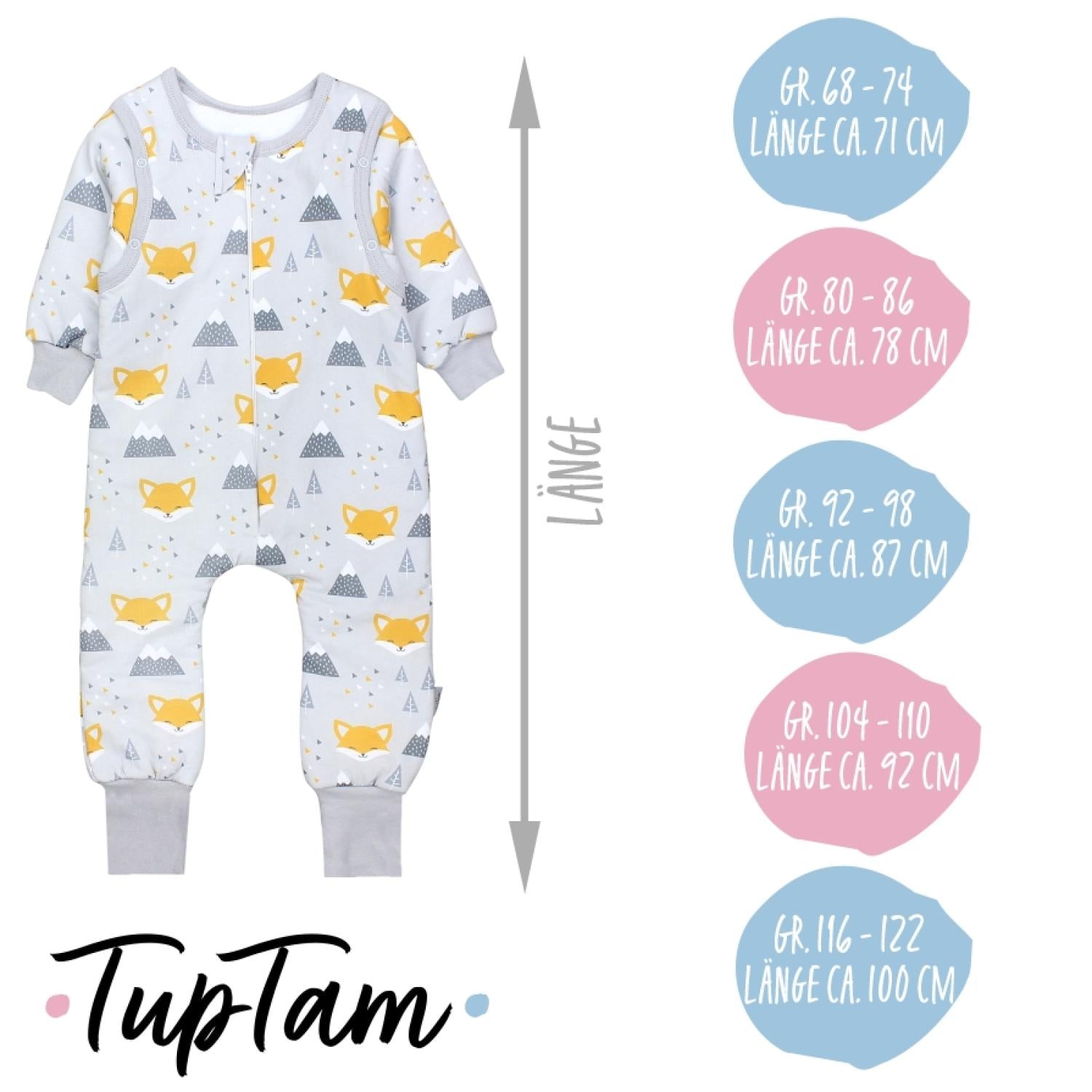 Winterschlafsack mit Beinen und Ärmeln