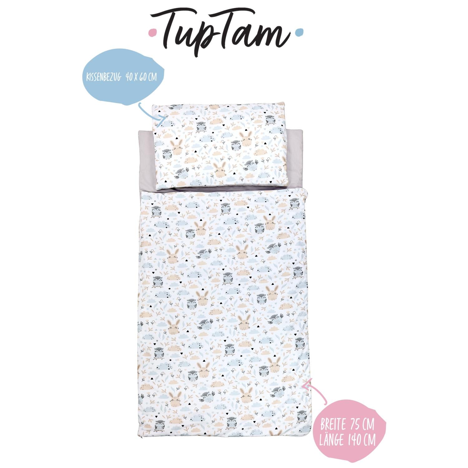 Deckenschlafsack mit Kissen und Beutel 135×70 cm