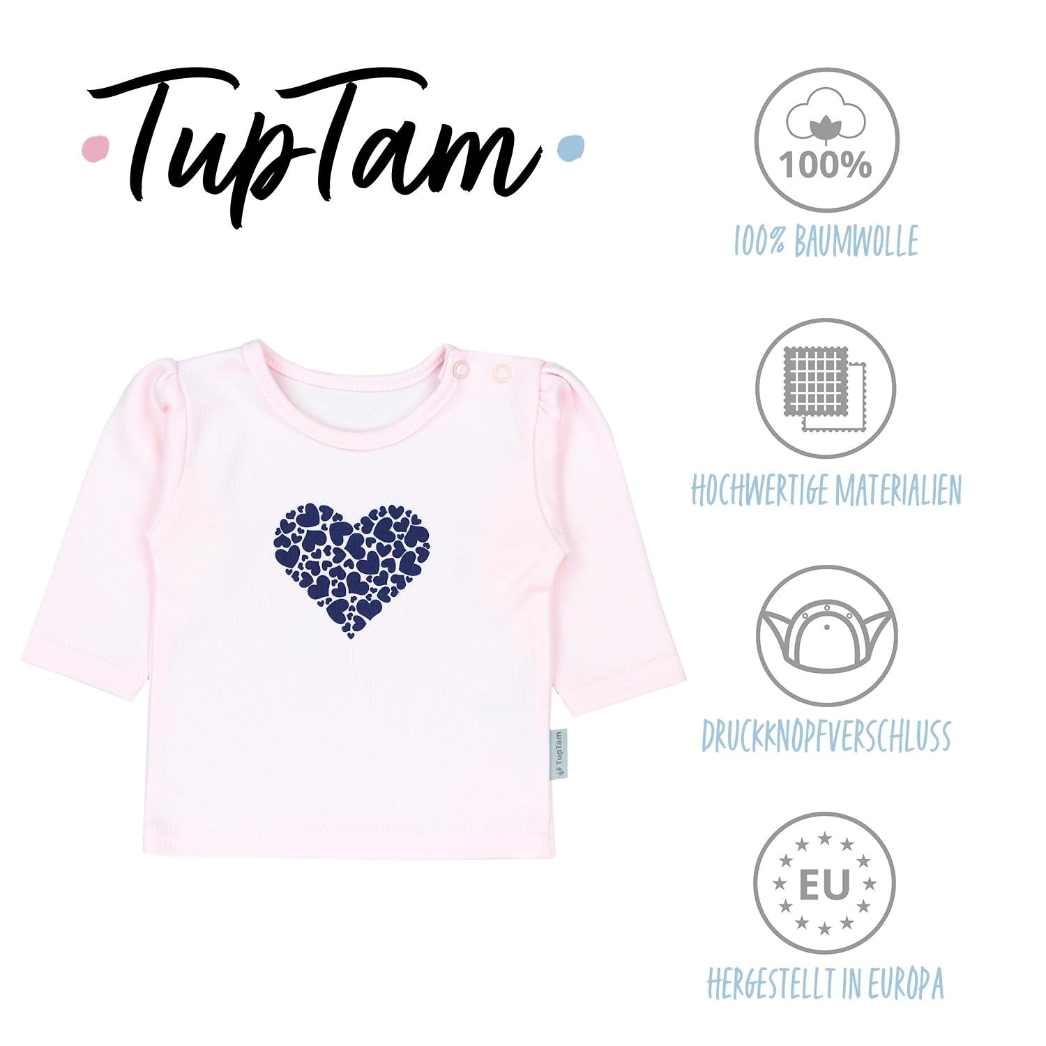 Baby Langarmshirt mit Aufdruck - 3er Set