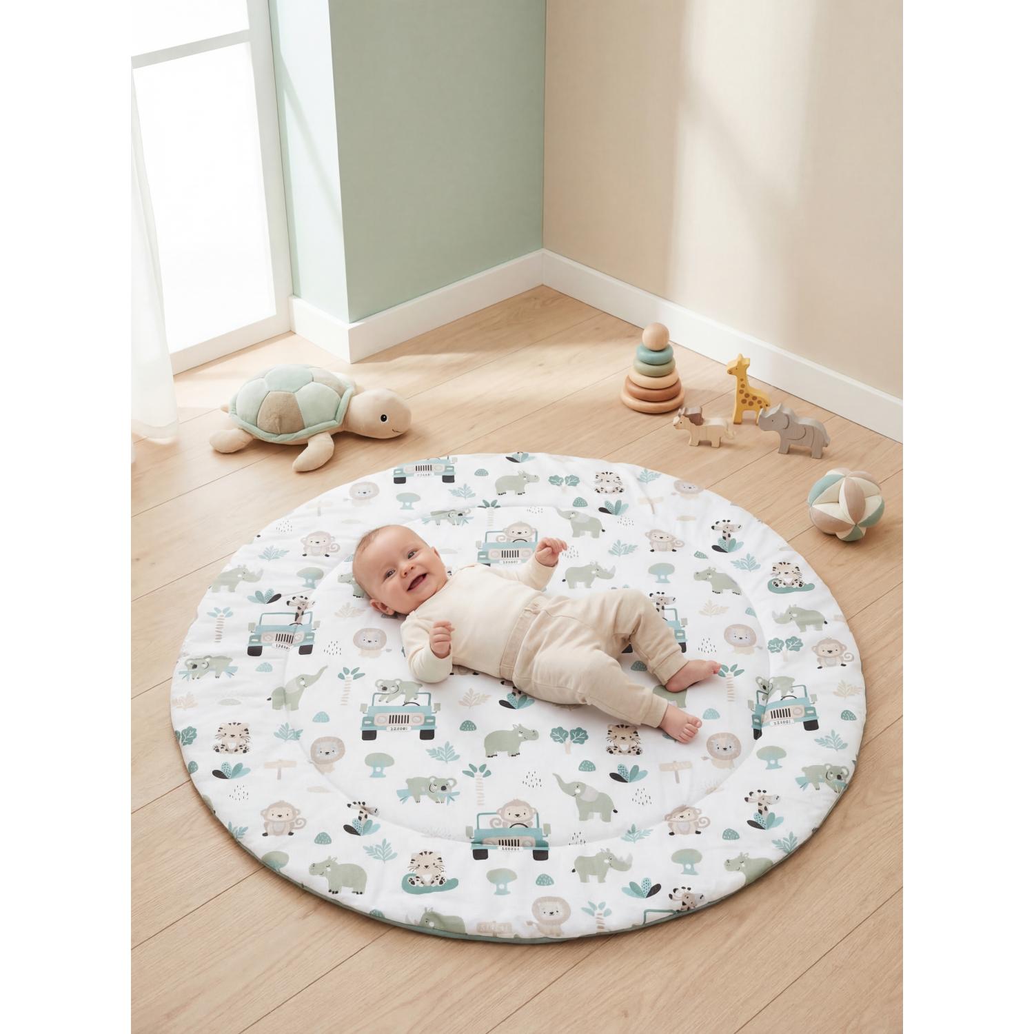 Gepolsterte XXL Krabbeldecke 120 x 120 cm