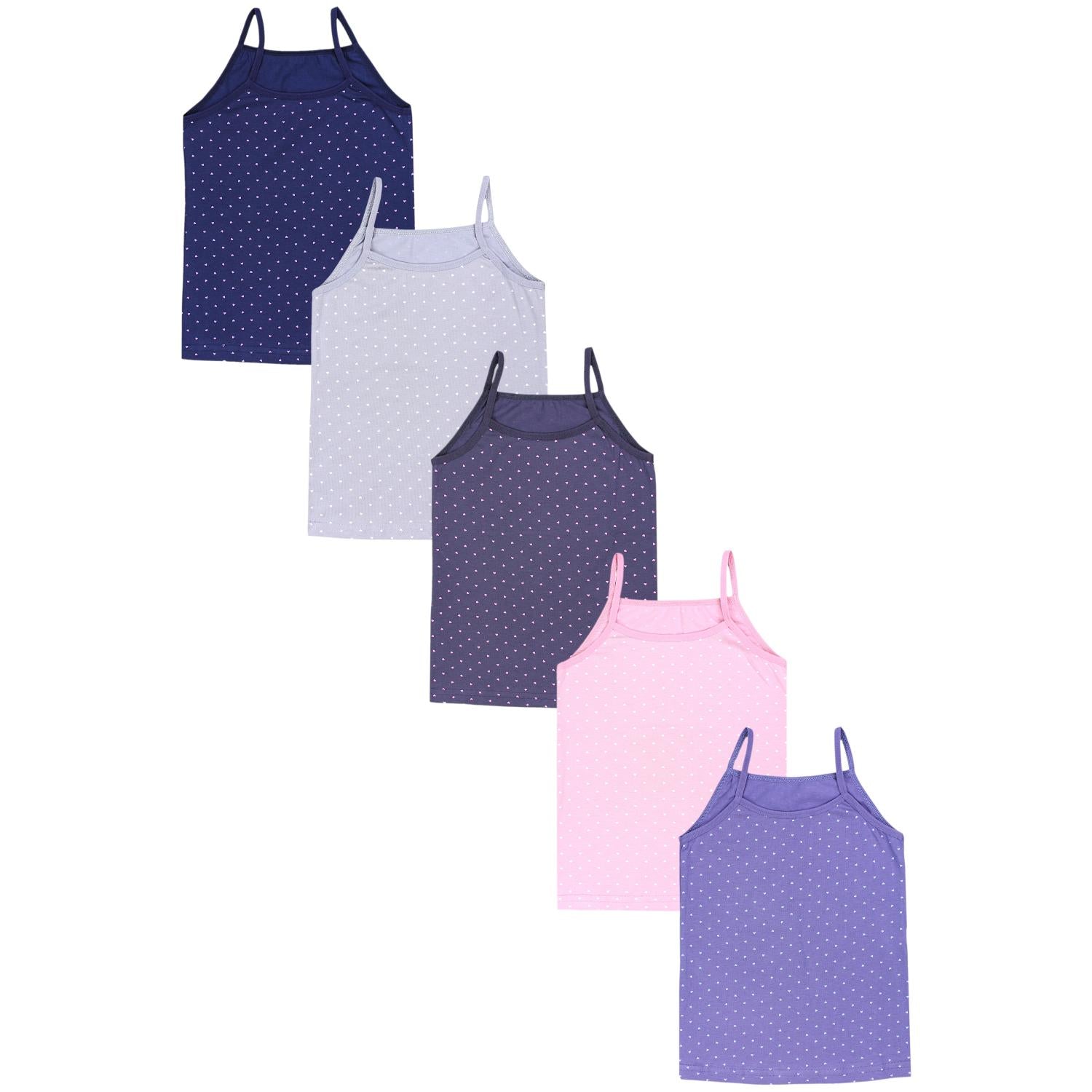 Mädchen Unterhemd Spaghettiträger - 5er Set