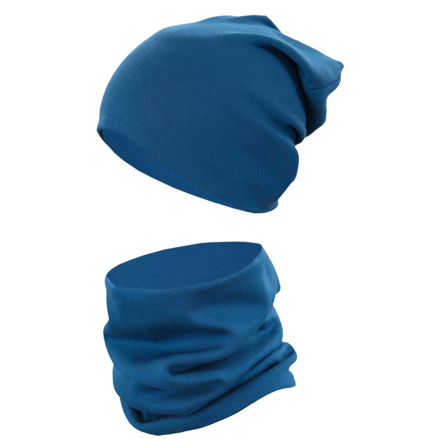 Kinder Beanie Mütze Schlauchschal Set