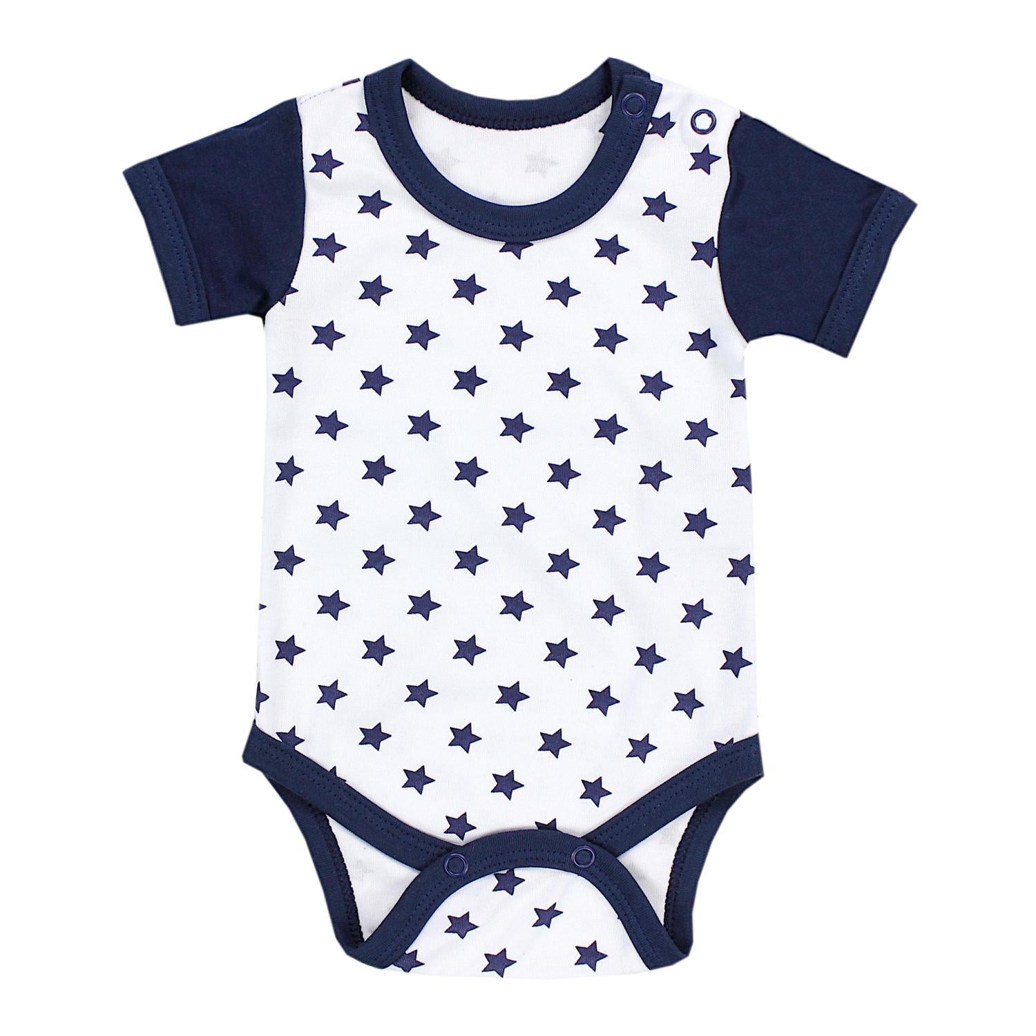 Baby Body Kurzarm Unifarben - 5er Set