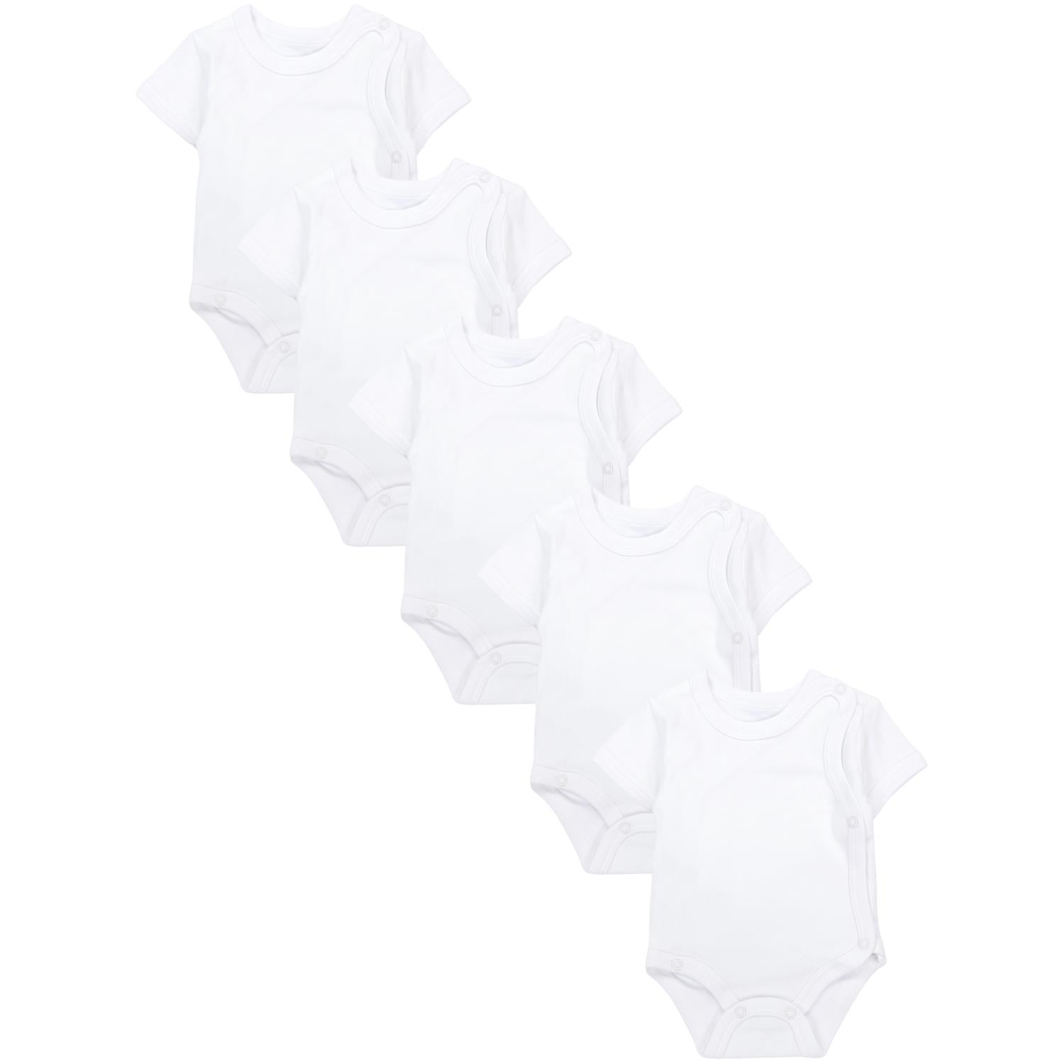Baby Kurzarm Wickelbody mit Aufdruck - 5er Set