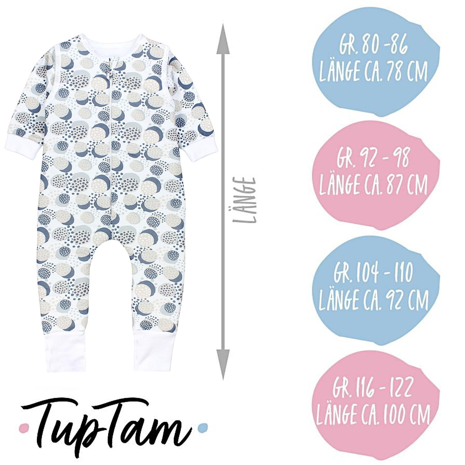 Bio- Schlafsack mit Beinen und Armen 2.5 TOG