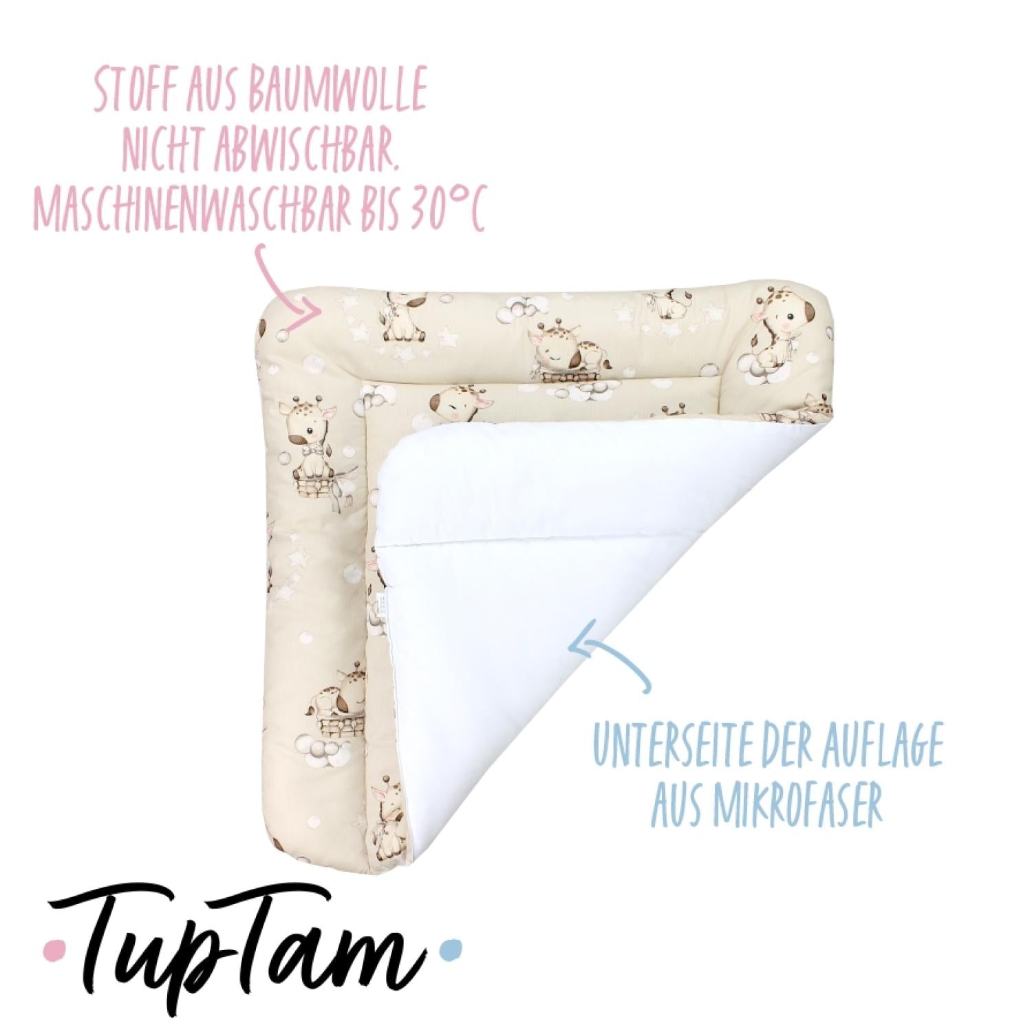 Wickeltischauflage mit Baumwollbezug