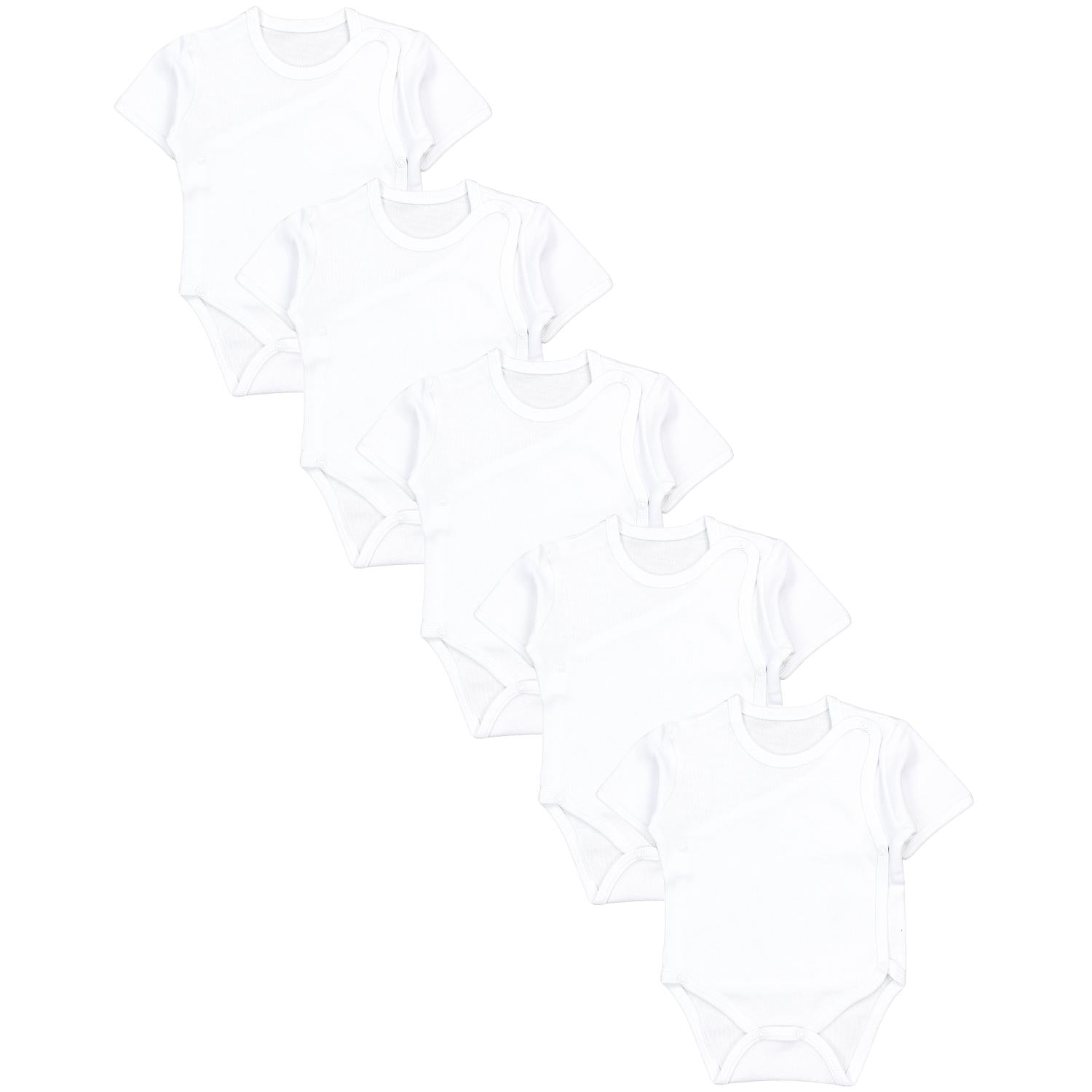 Baby Kurzarm Wickelbody mit Aufdruck - 5er Set