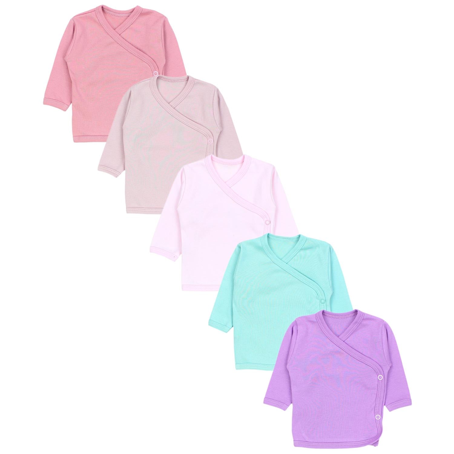 Baby Wickelshirt Langarm - 5er Set