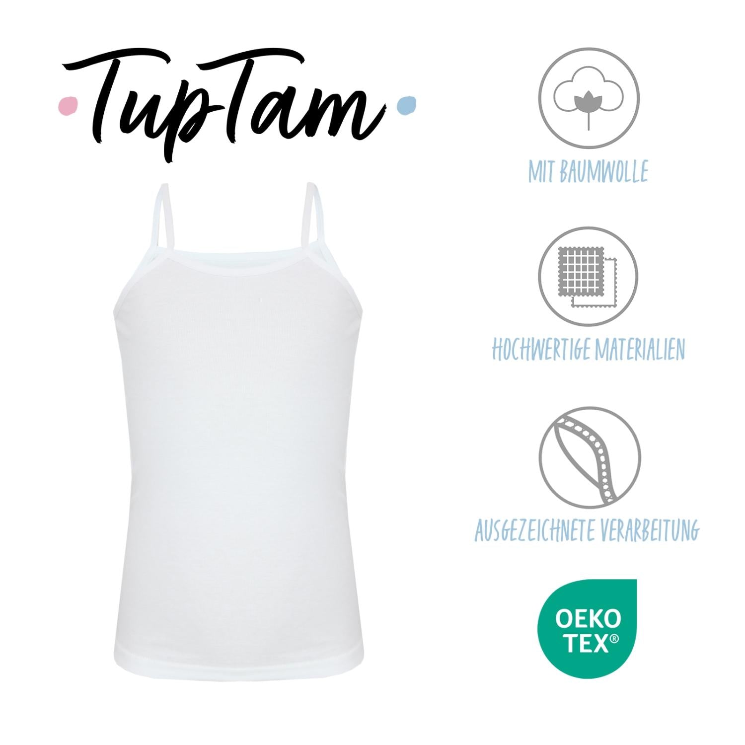 Mädchen Unterhemd Spaghettiträger - 5er Set