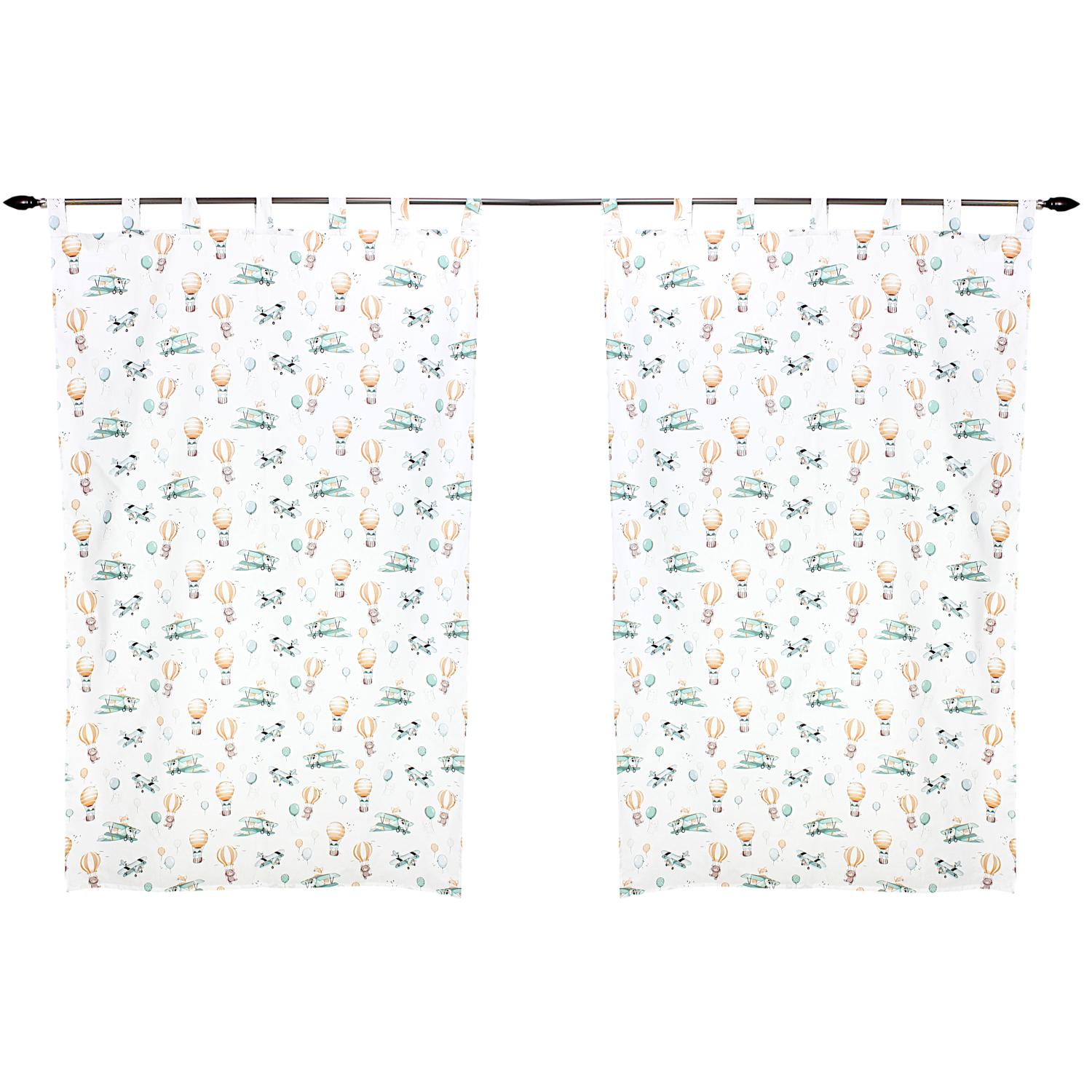 Vorhänge/Gardinen mit Schleifen 2er Set