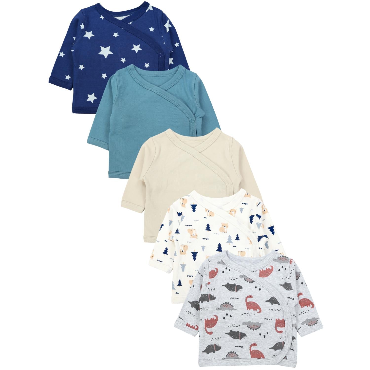 Langarm Wickelshirt - 5er Set