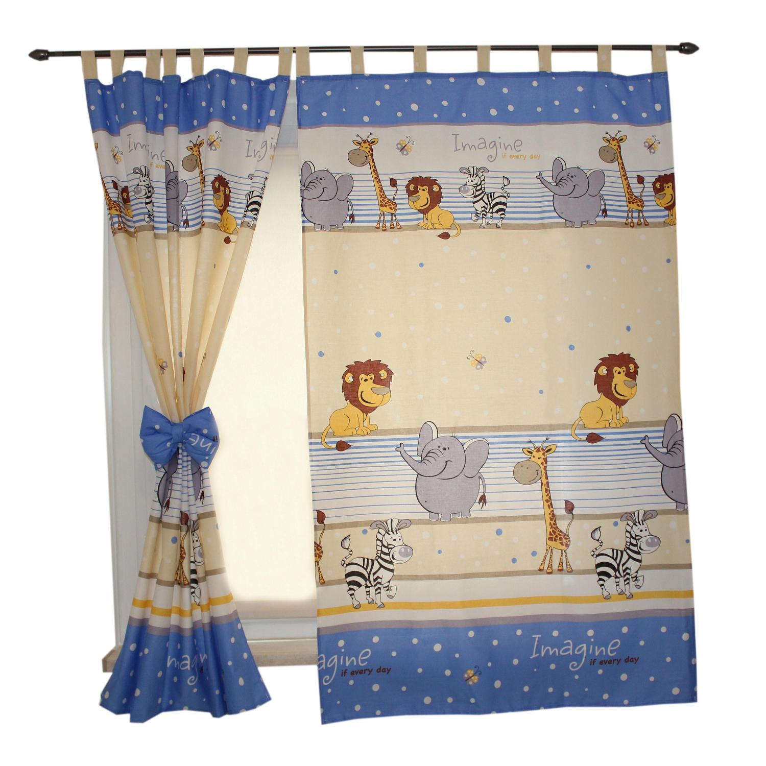 Vorhänge/Gardinen mit Schleifen 2er Set