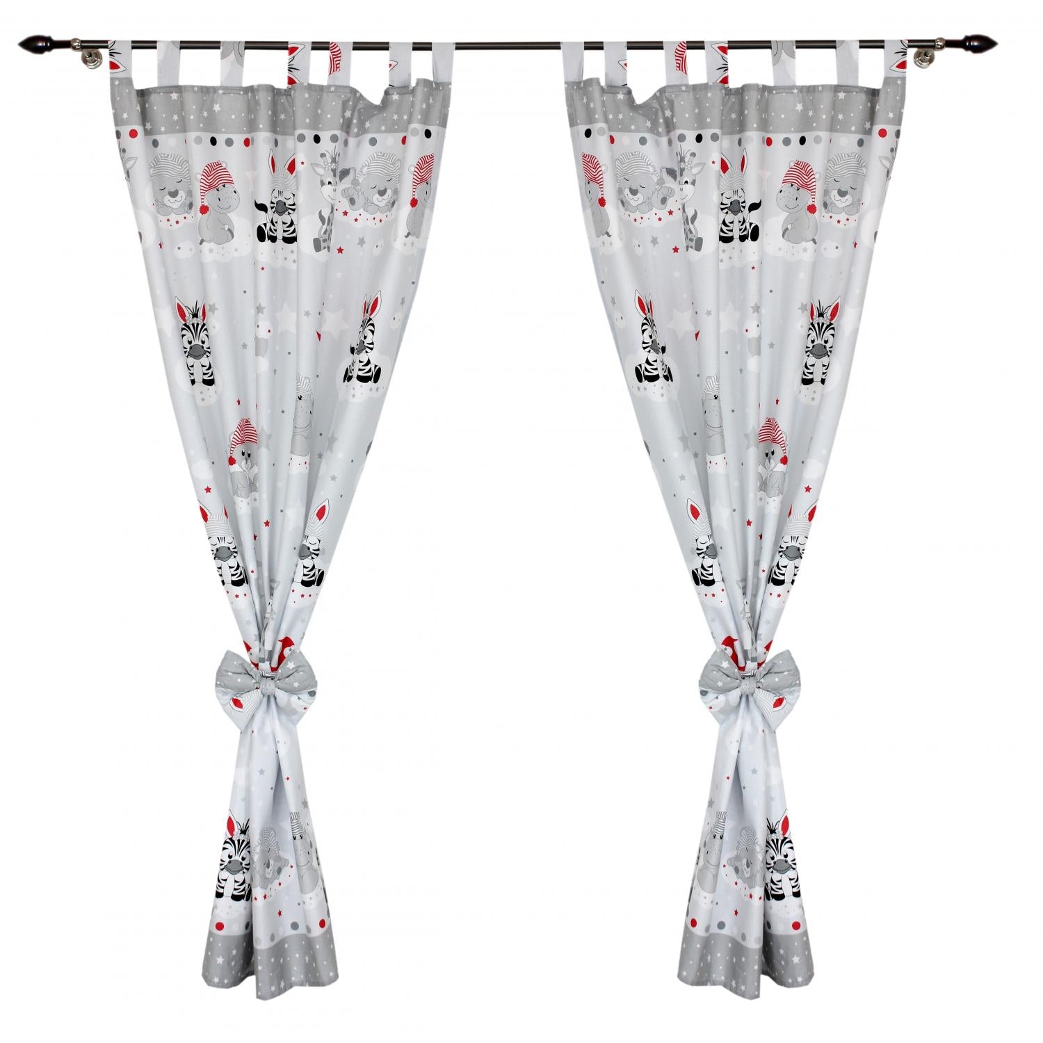 Vorhänge/Gardinen mit Schleifen 2er Set