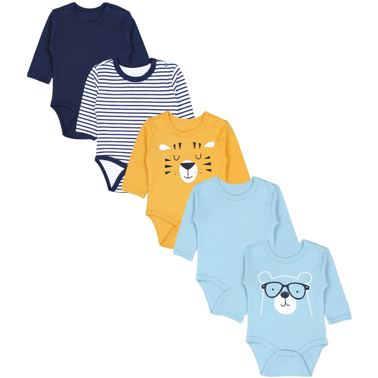 Baby Body Langarm - 5er Set