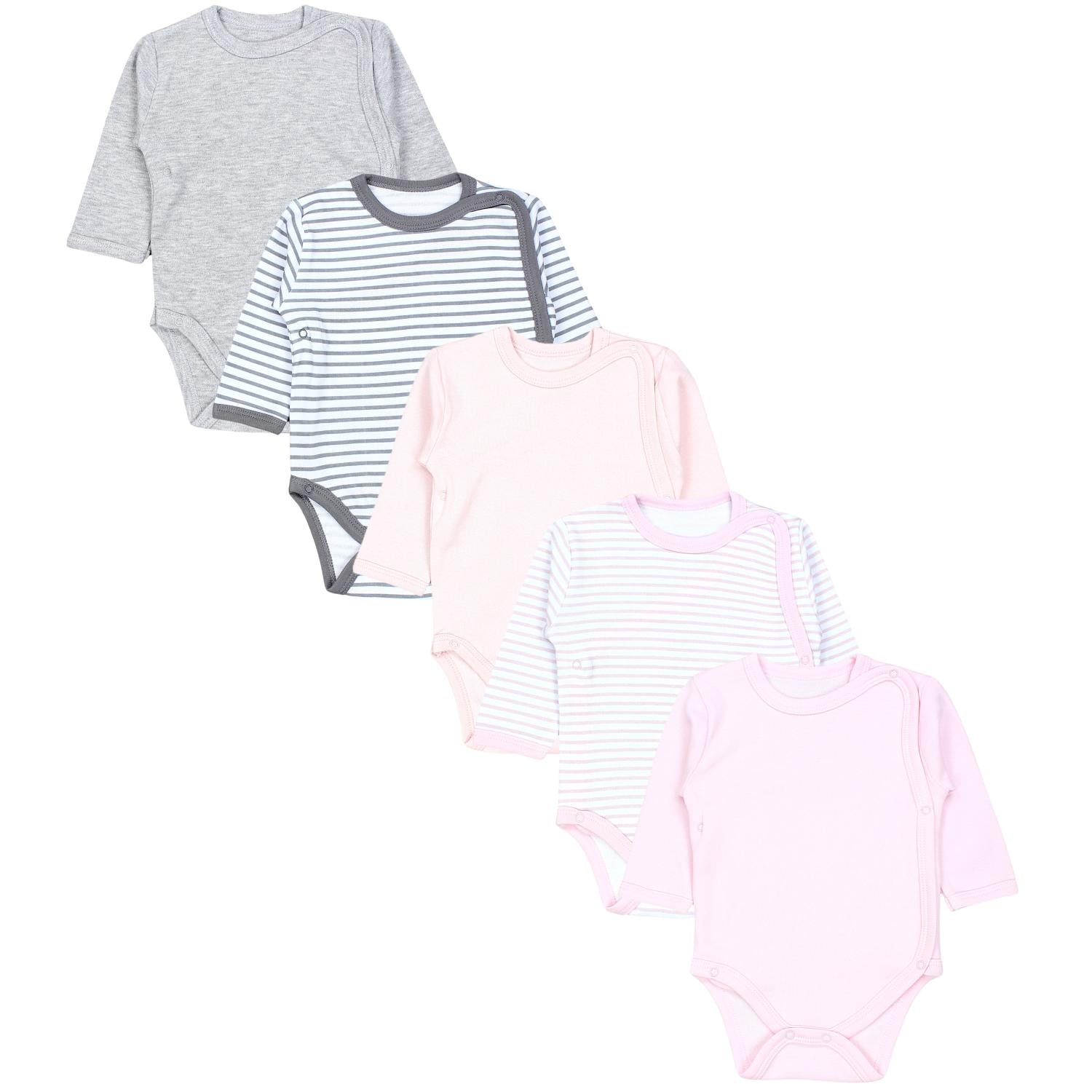 Baby Wickelbody Langarm - 5er Set
