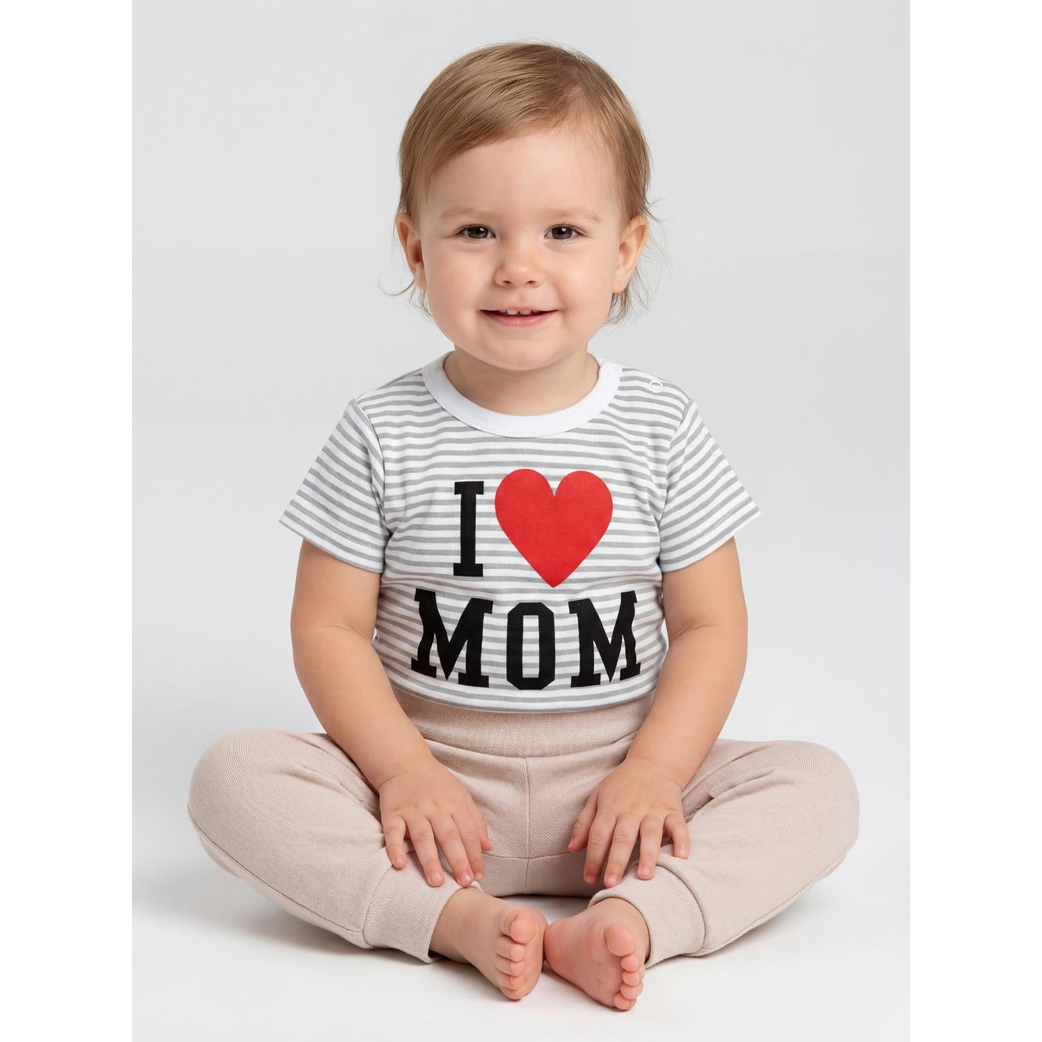 Kurzarm- Body mit Aufdruck -5er Set