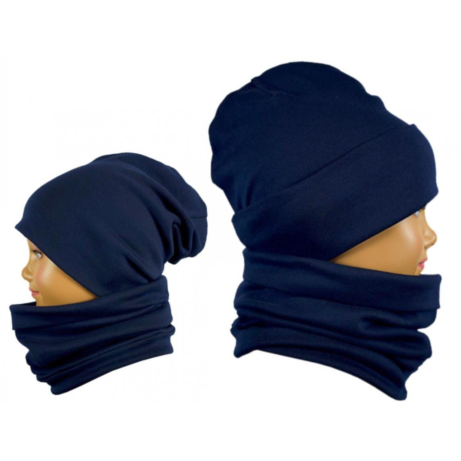 Kinder Beanie Mütze Schlauchschal Set