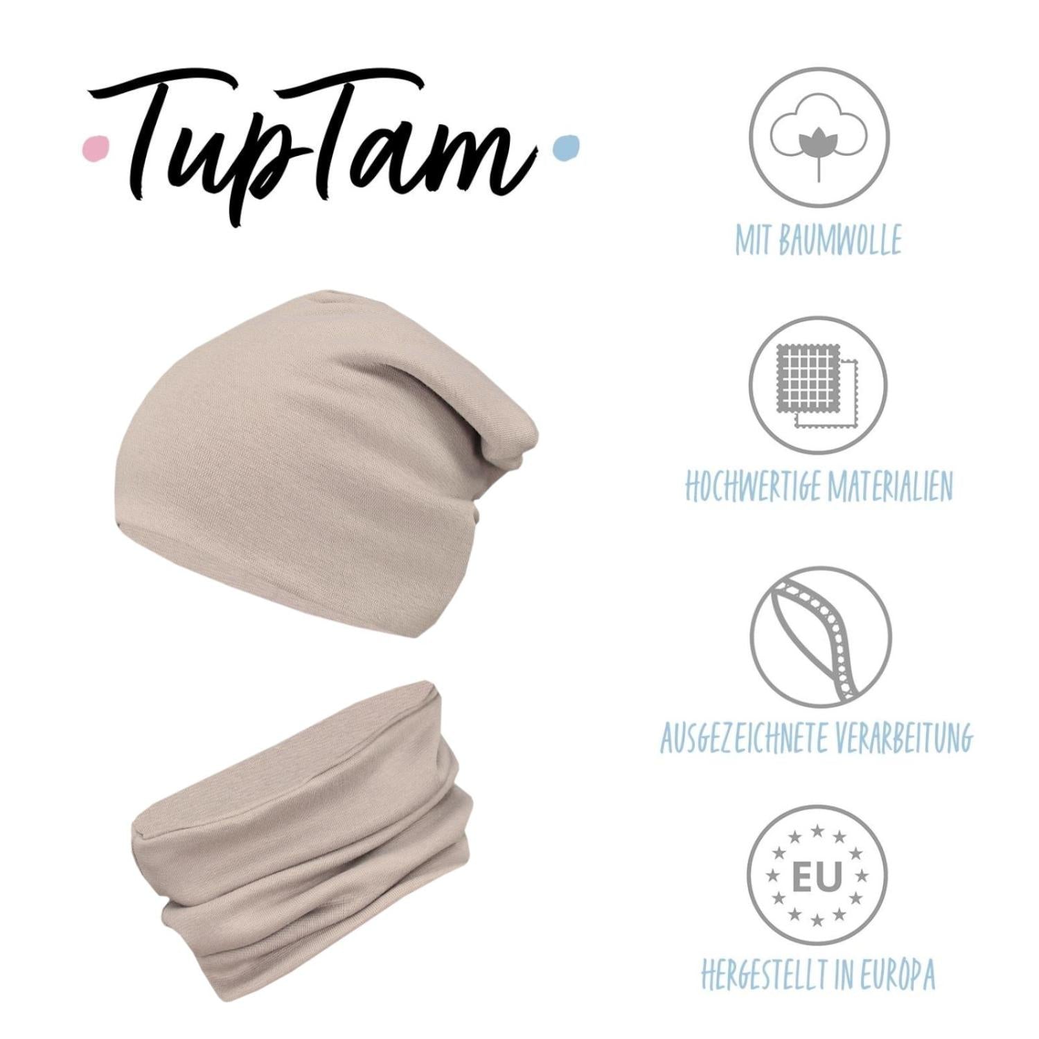 Kinder Beanie Mütze Schlauchschal Set