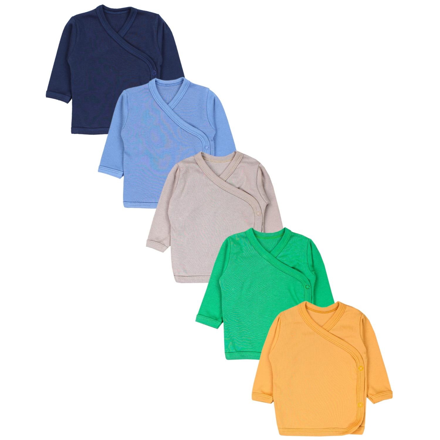 Baby Langarm Wickelshirt - 5er Set