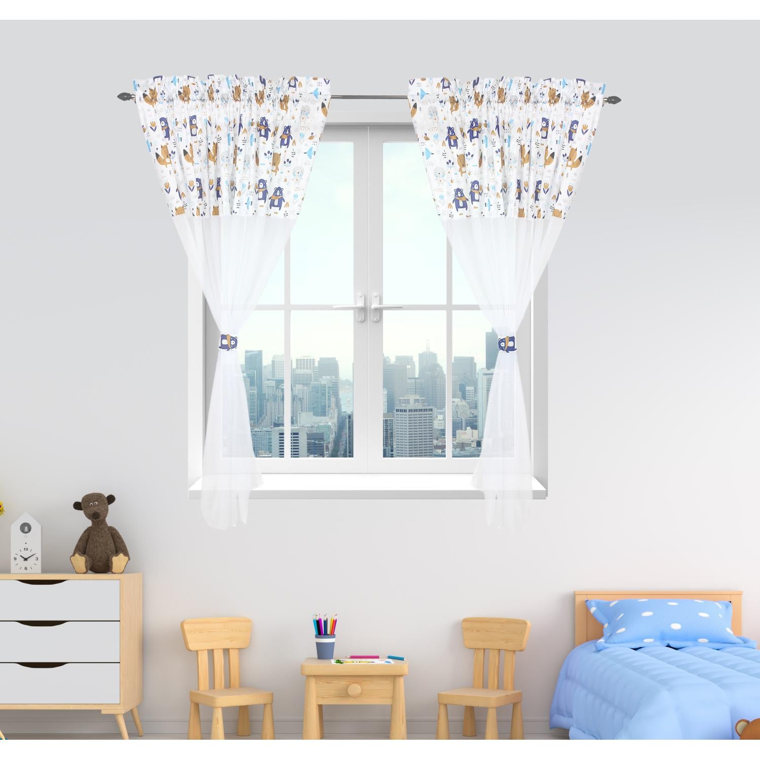 Kinderzimmer Voile/ Vorhänge/ Gardinen mit Tunnelzug Set