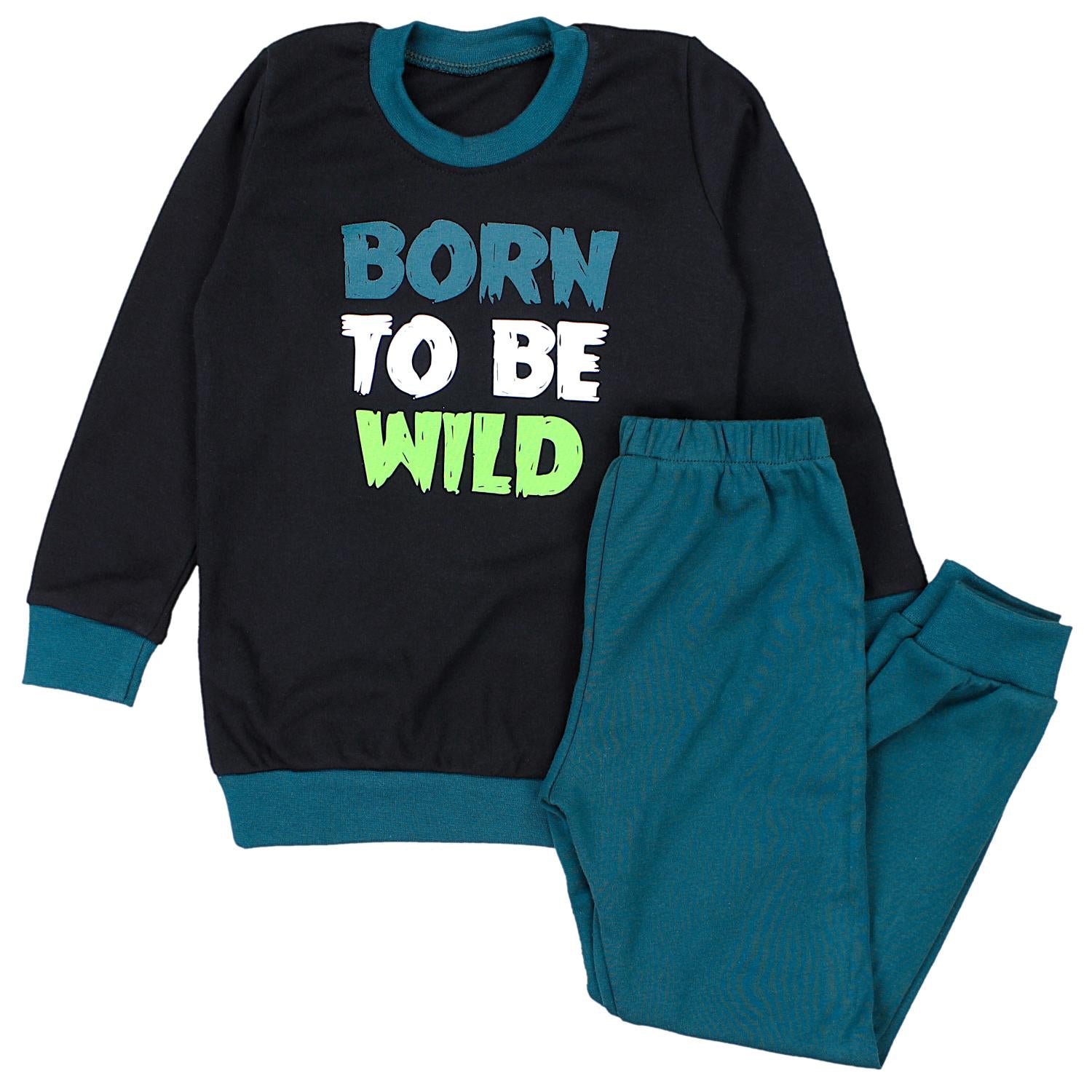 Jungen Pyjama Schlafanzug Langarm