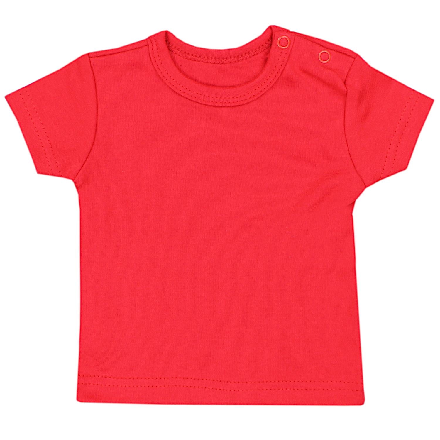 Kurzarm-Shirt mit Aufdruck - 5er Set