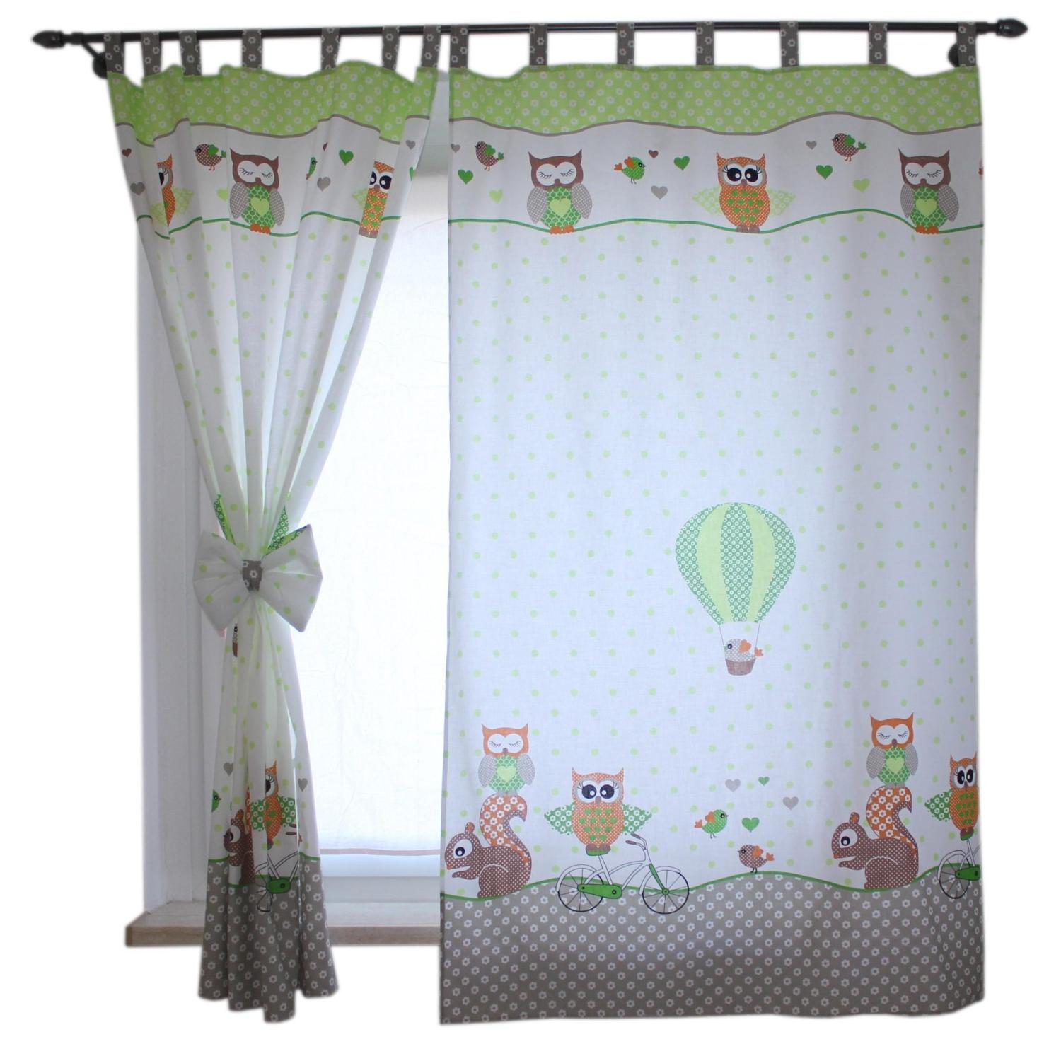 Vorhänge/Gardinen mit Schleifen 2er Set