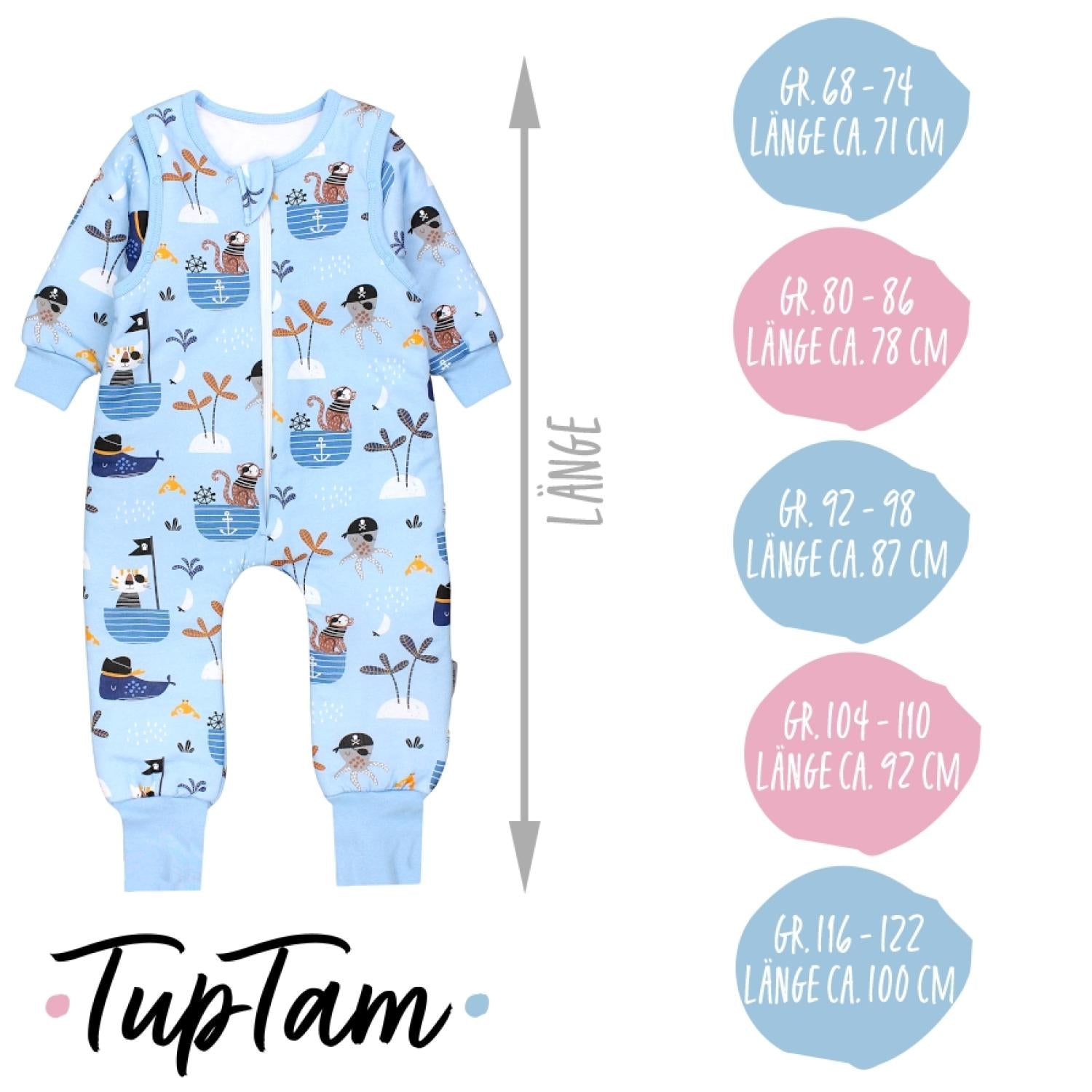 Winterschlafsack mit Beinen und Ärmeln