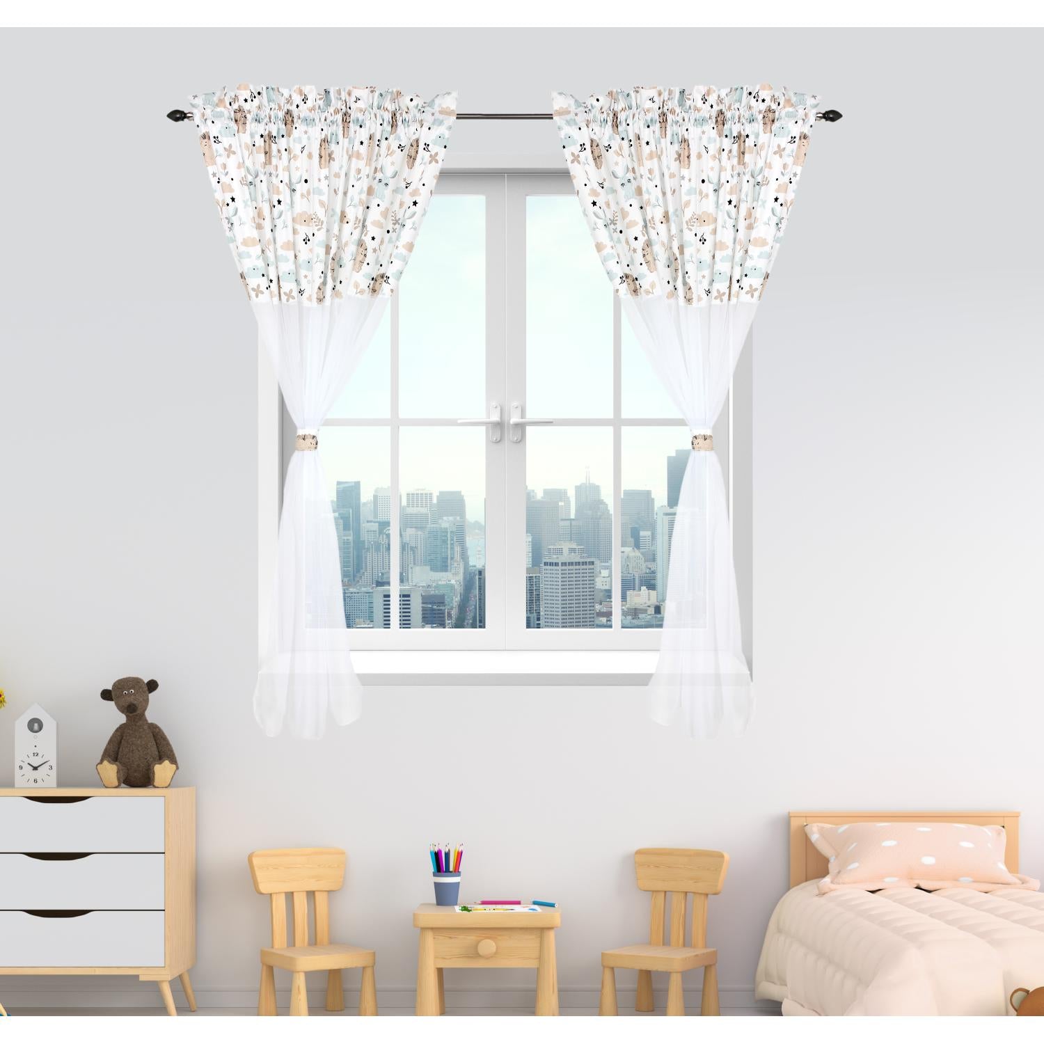 Kinderzimmer Voile/ Vorhänge/ Gardinen mit Tunnelzug Set