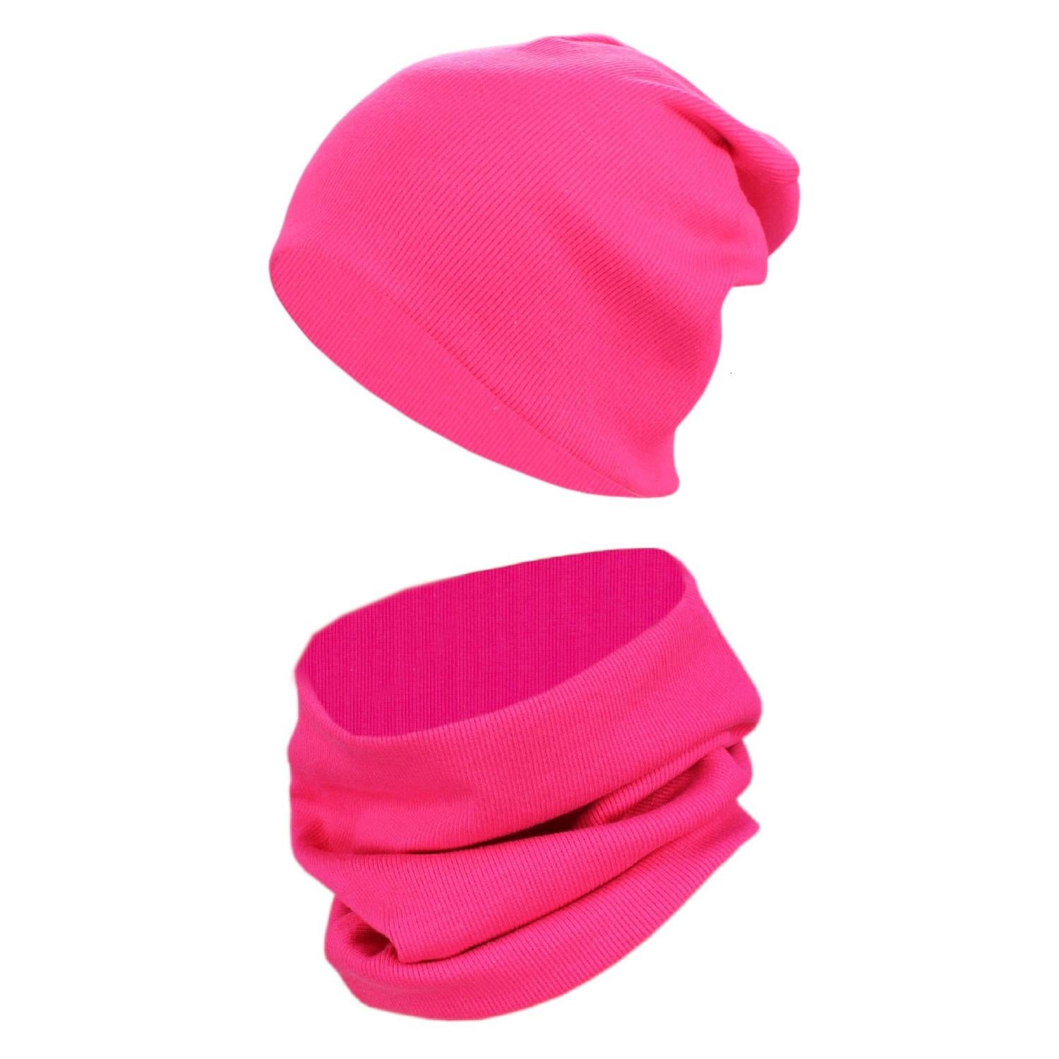 Kinder Beanie Mütze Schlauchschal Set