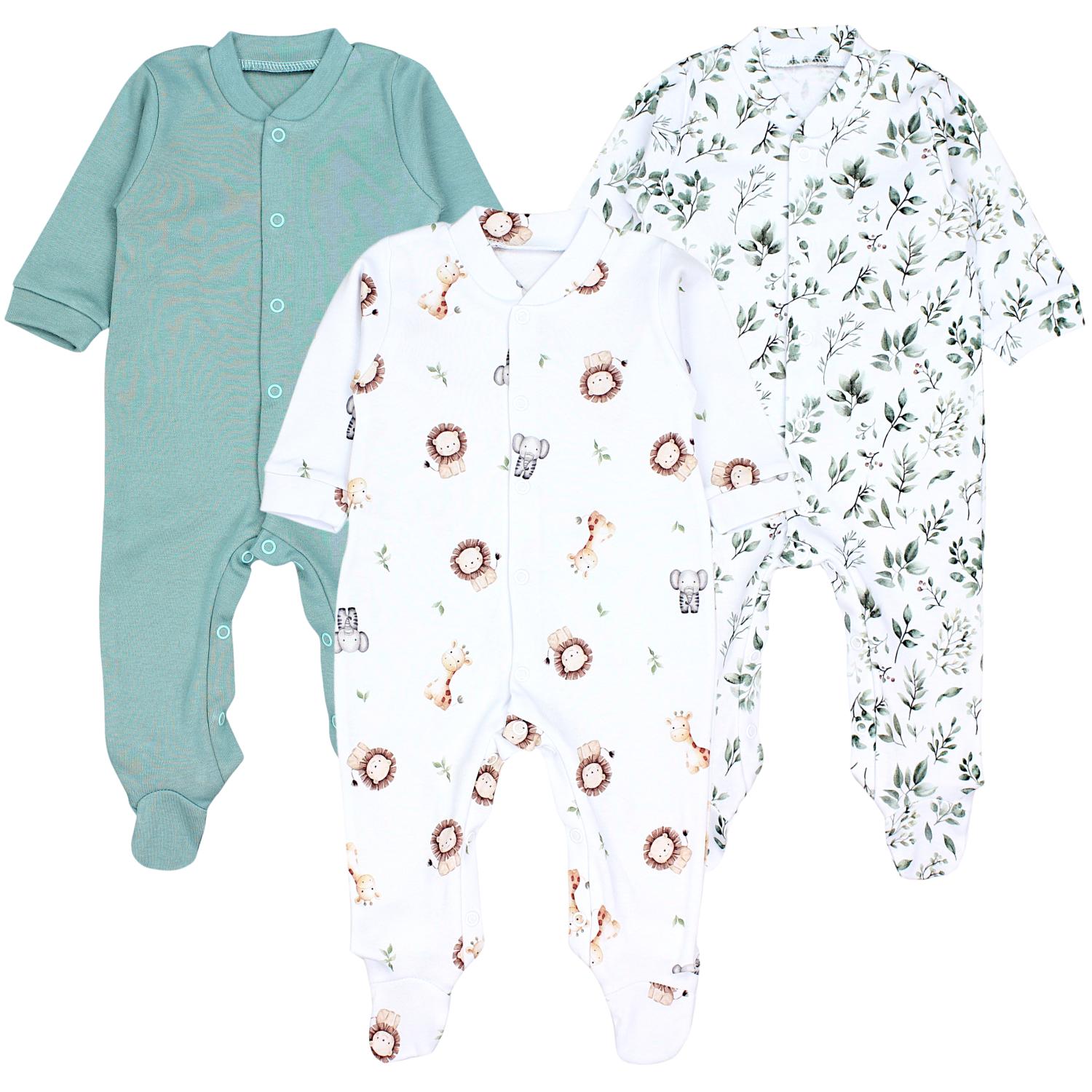 Baby Schlafstrampler Langarm - 3er Set