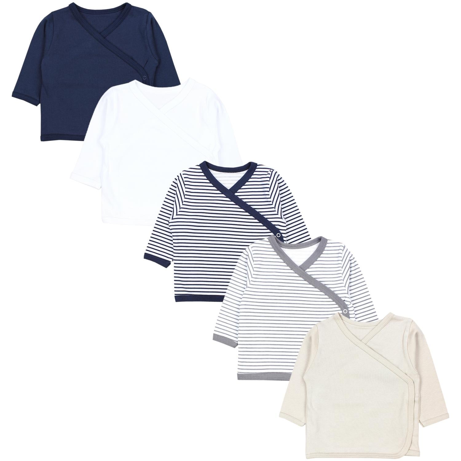 Baby Langarm Wickelshirt - 5er Set