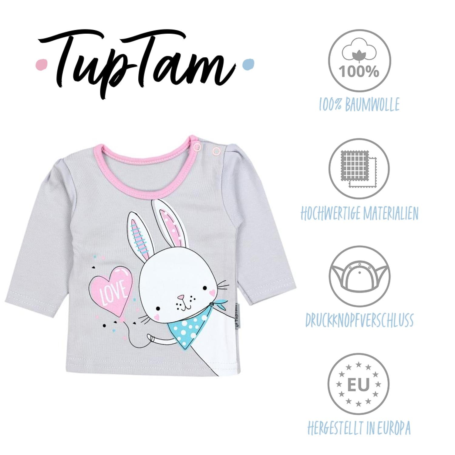 Baby Mädchen Langarmshirt 5er Set