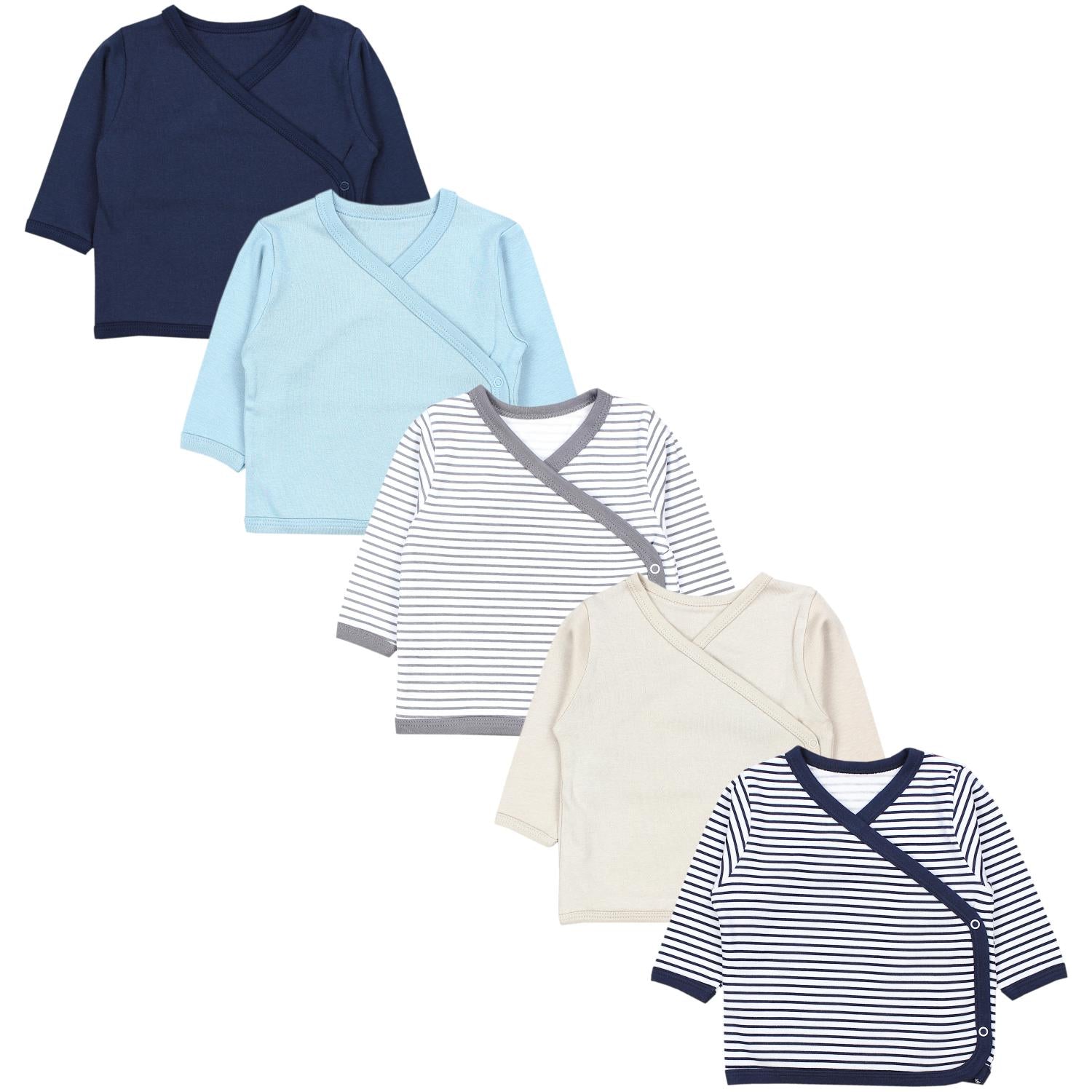 Baby Langarm Wickelshirt - 5er Set
