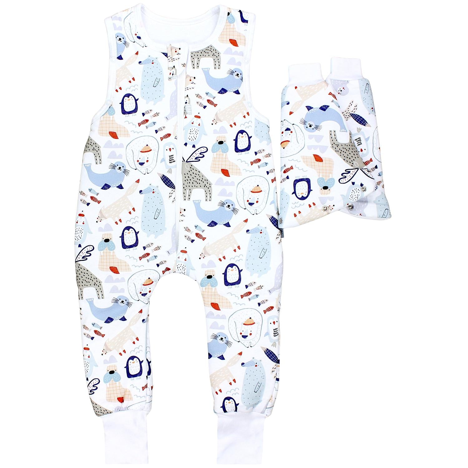 Winterschlafsack mit Beinen und Ärmeln