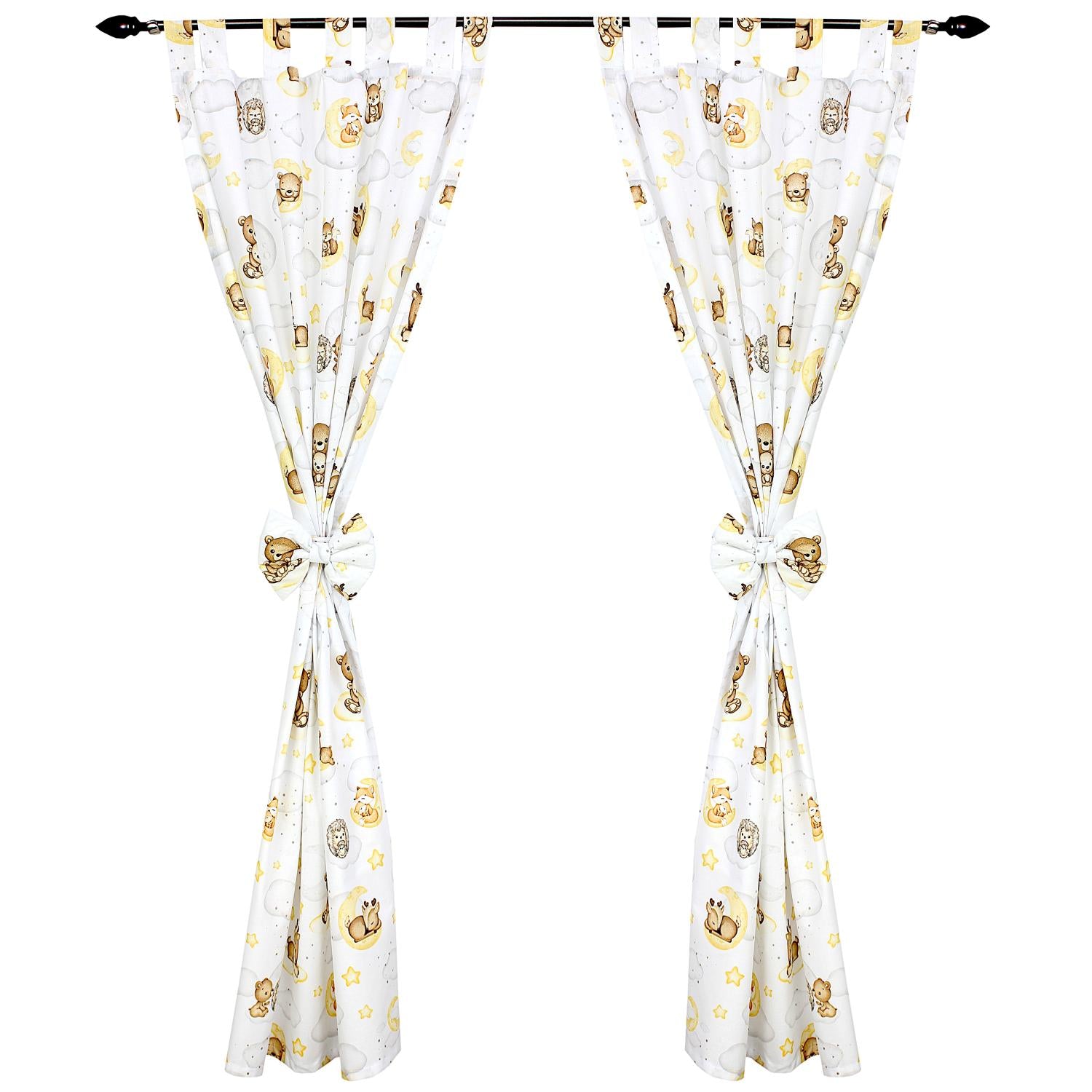 Vorhänge/Gardinen mit Schleifen 2er Set