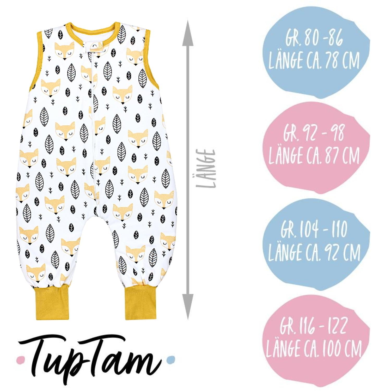 Wattierter Schlafsack mit Füßen 2.5 TOG