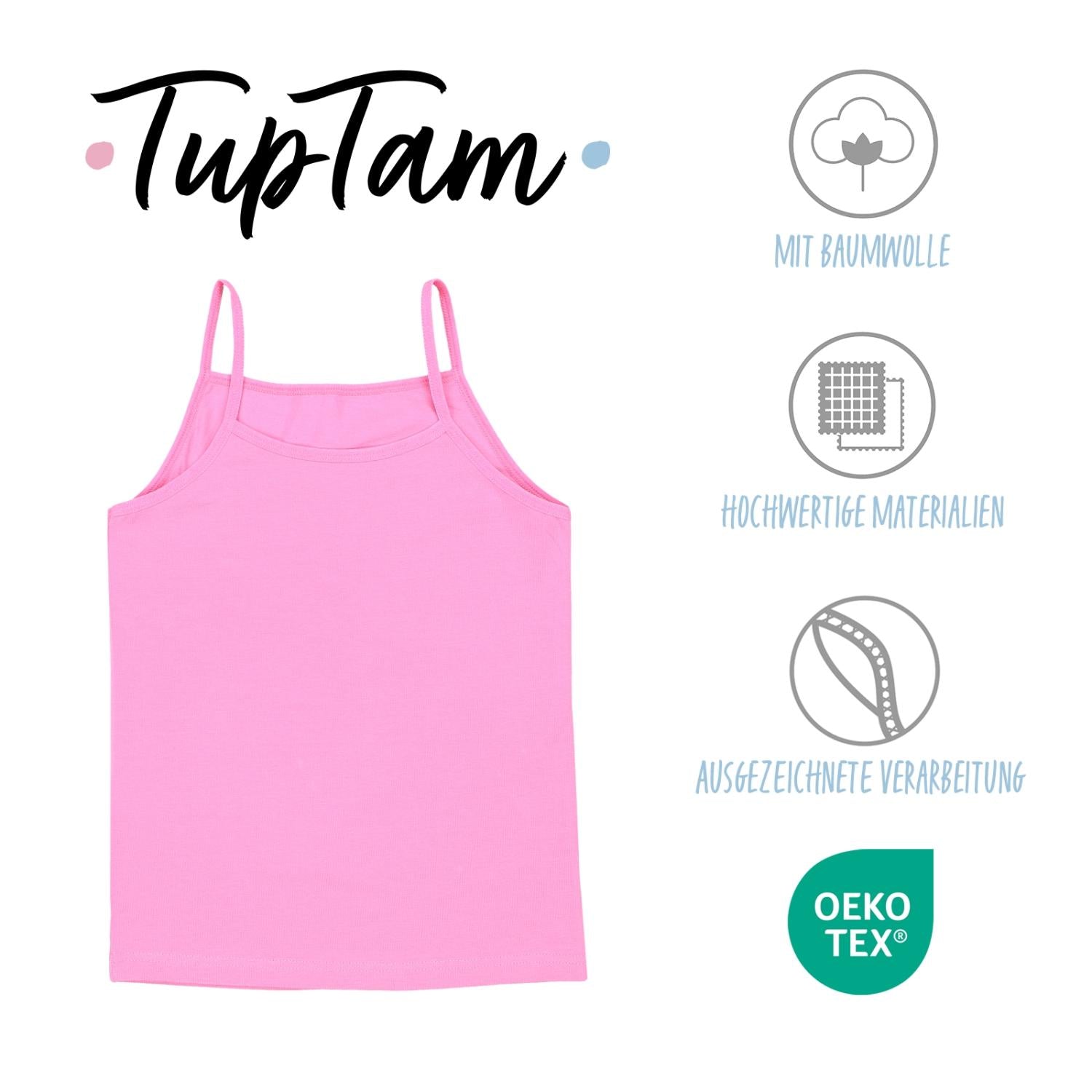 Mädchen Unterhemd Spaghettiträger - 5er Set