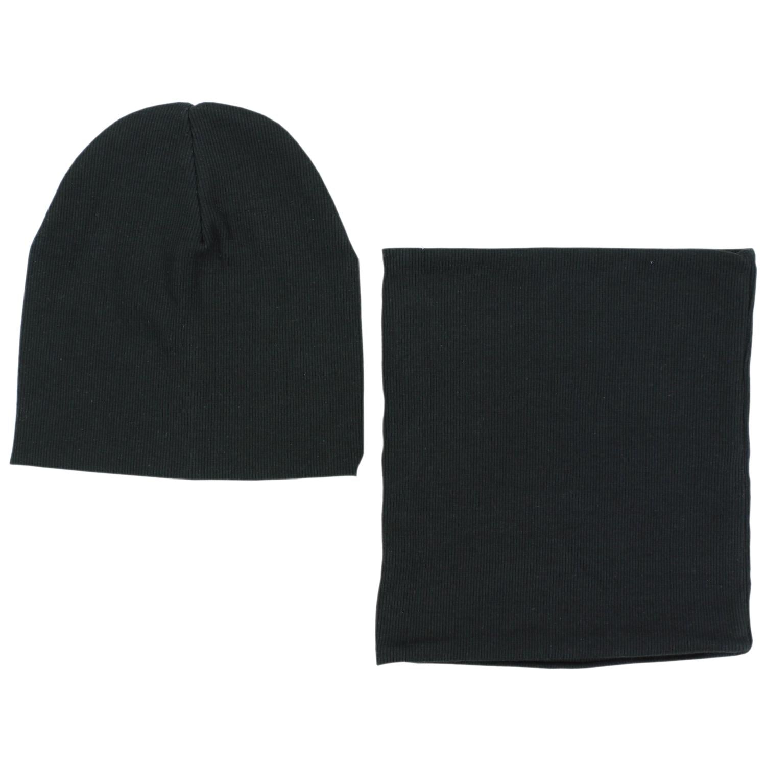 Kinder Beanie Mütze Schlauchschal Set
