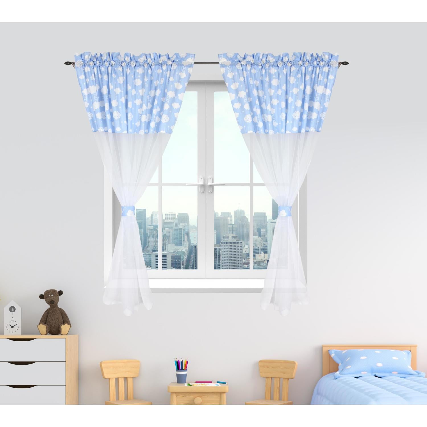 Kinderzimmer Voile/ Vorhänge/ Gardinen mit Tunnelzug Set