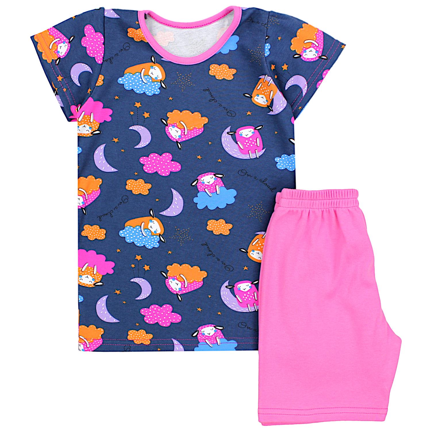 Mädchen Schlafanzug Kurzarm Pyjama