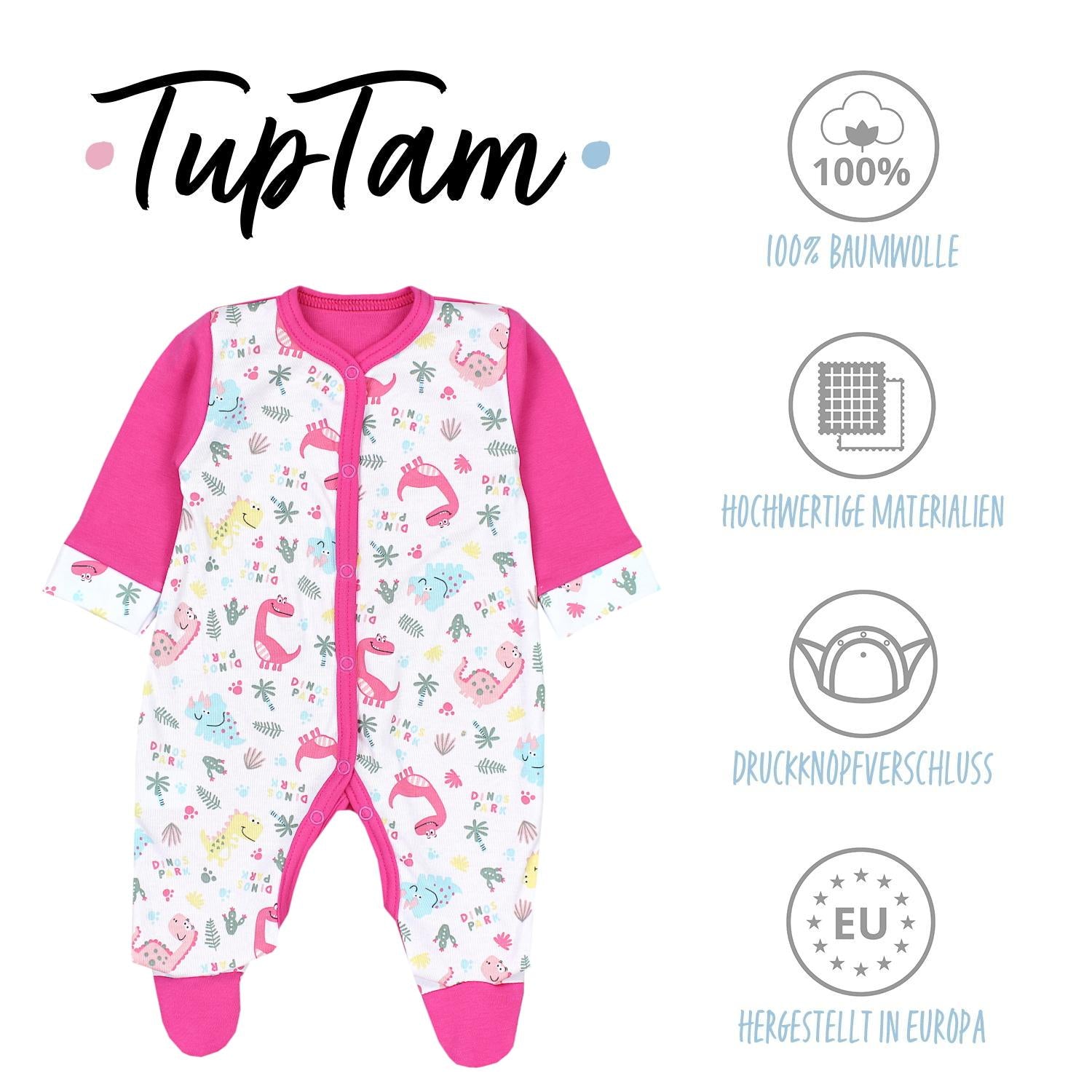 Baby Schlafstrampler mit Fuß - 3er Set