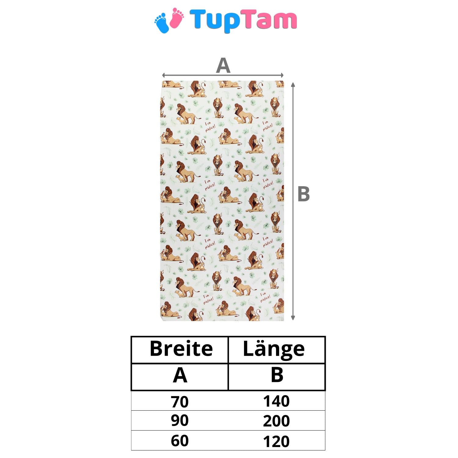 Baby/ Kinder Spannbettlaken Gemustert